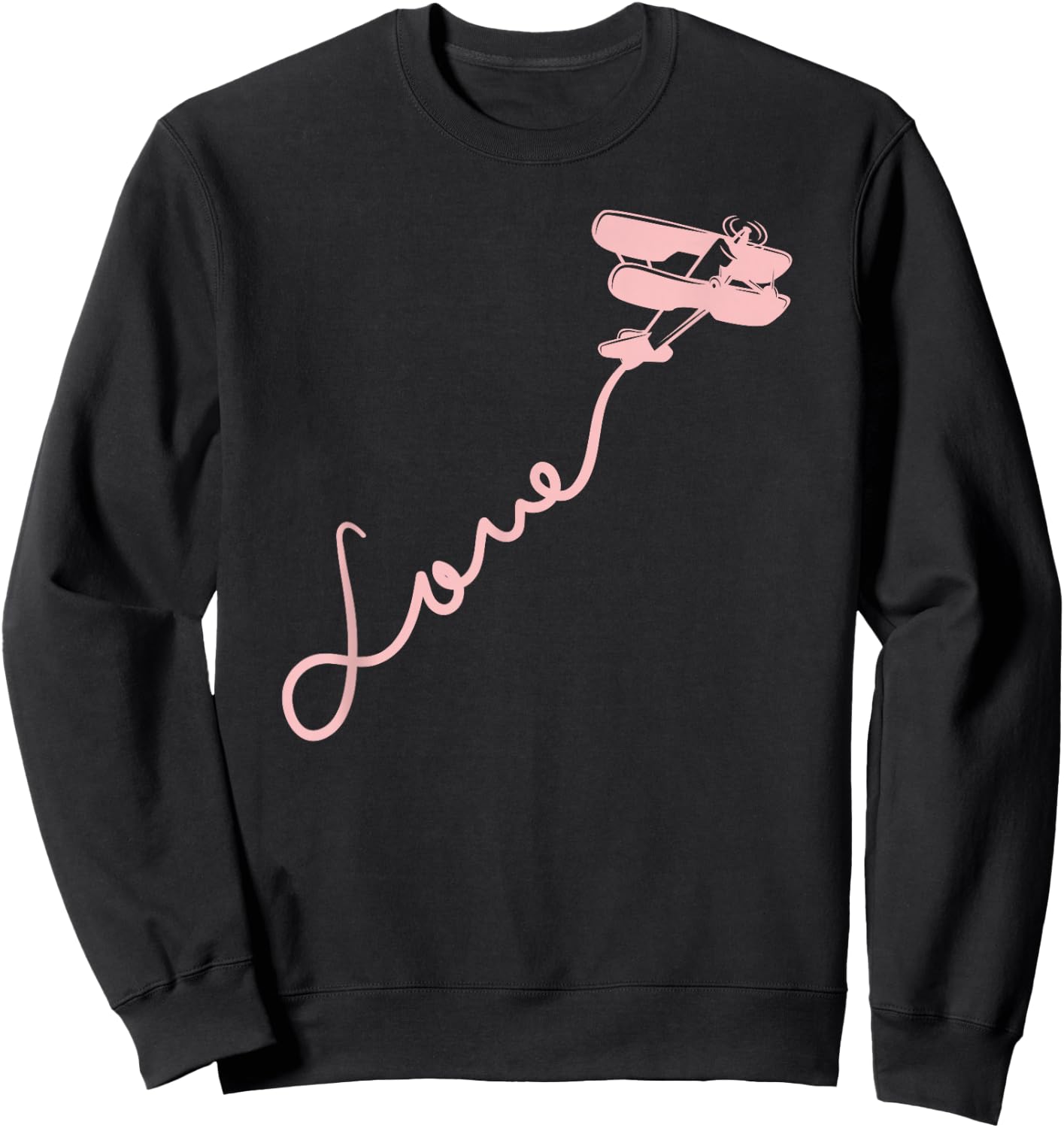 Female Pilot Gift Shirt Love Aviation And Flying Sweatshirt - Sweatshirt | Black