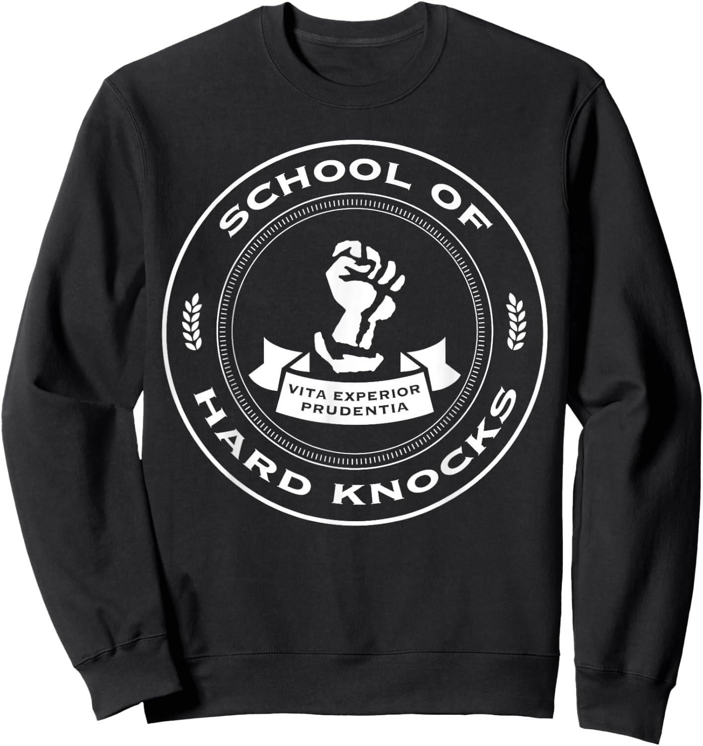 School Of Hard Knocks Funny Pun Rock Geek Geeky Nerdy Sweatshirt - Sweatshirt | Black
