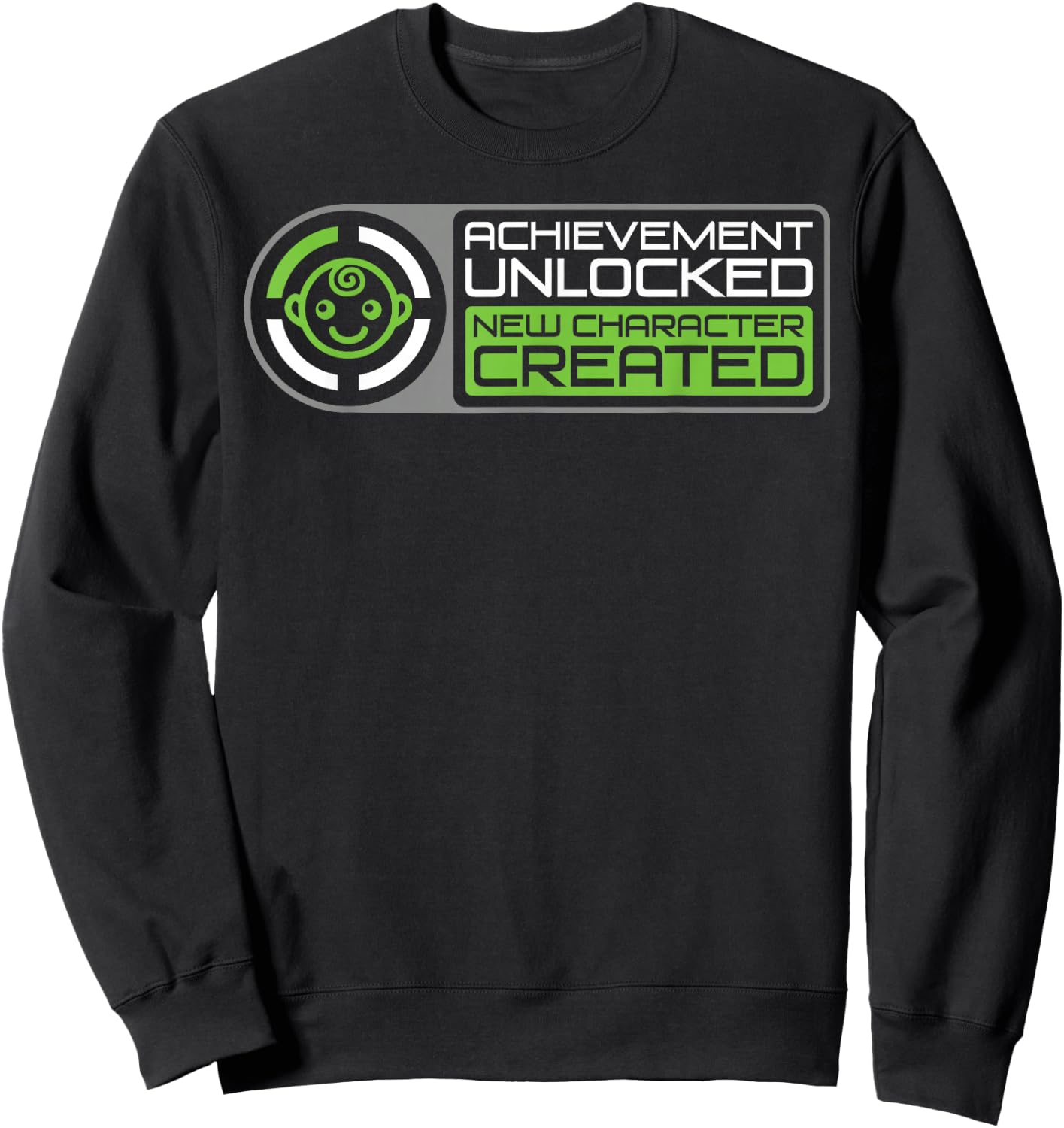 Achievement Unlocked Funny Gamer Dad Pregnancy Man Gift Sweatshirt - Sweatshirt | Black