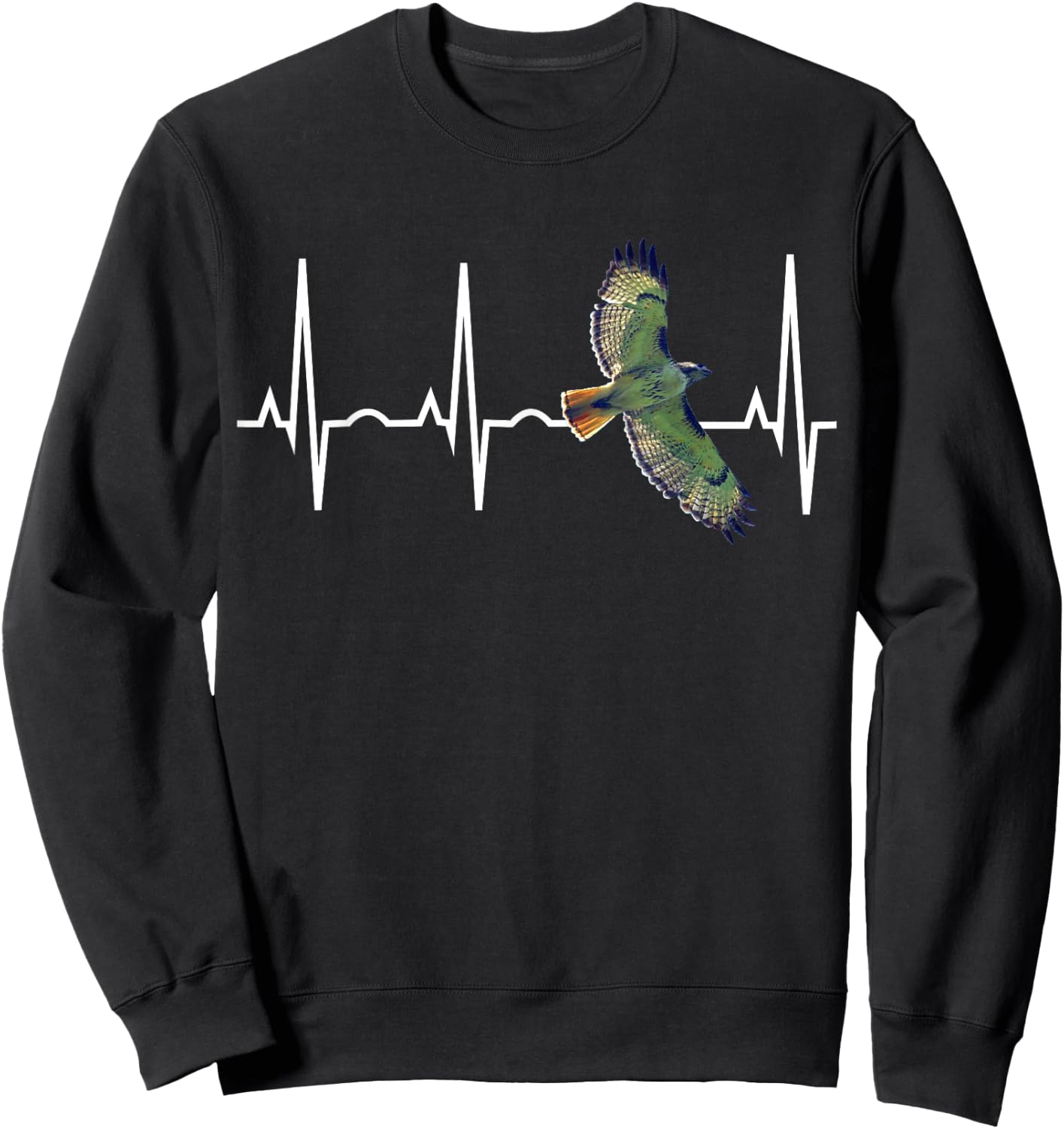 Red Tail Hawk Heartbeat - Best Buteo Sweatshirt - Sweatshirt | Black