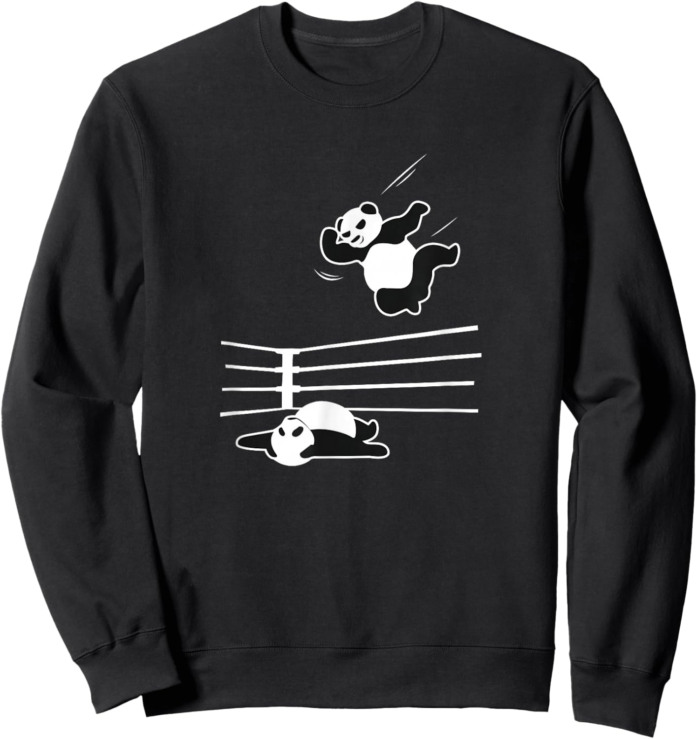 Panda Bear Wrestler Wrestling Grappling Sweatshirt - Sweatshirt | Black