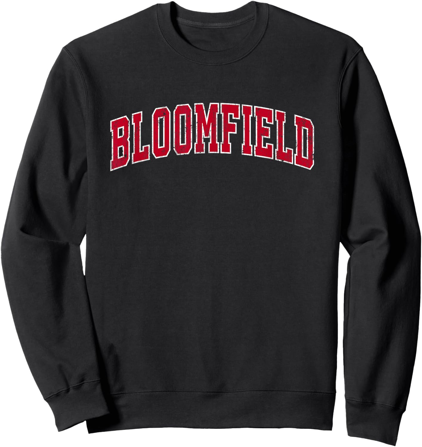 Bloomfield New Jersey NJ Vintage Sports Design Red Design Sweatshirt - Sweatshirt | Black
