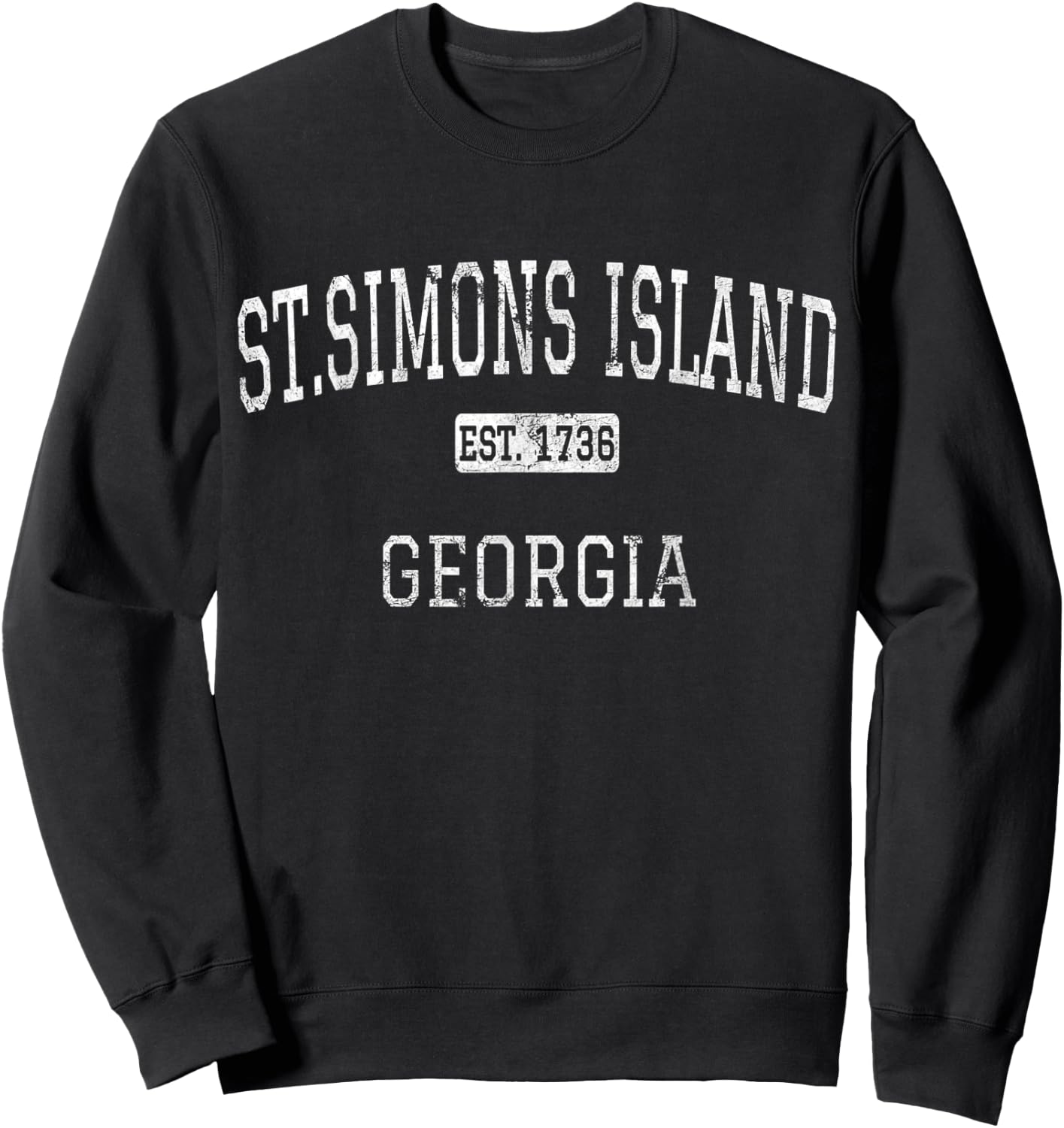 St.Simons Island Georgia GA Vintage Sweatshirt - Sweatshirt | Black