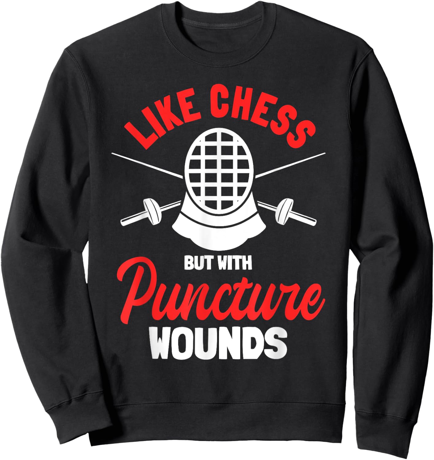 Fencing Combat Sport Foil Epee Fence Sabre Sword Fencer Sweatshirt - Sweatshirt | Black
