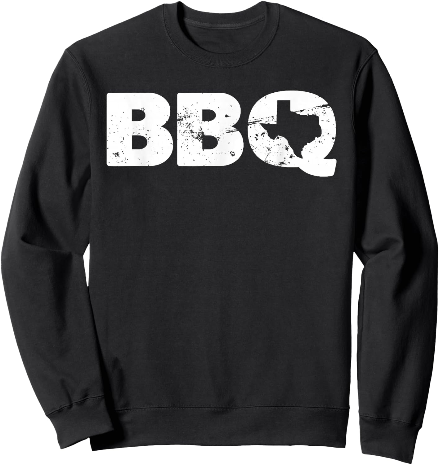Texas BBQ novelty Texas barbecue and map vintage BBQ Sweatshirt - Sweatshirt | Black