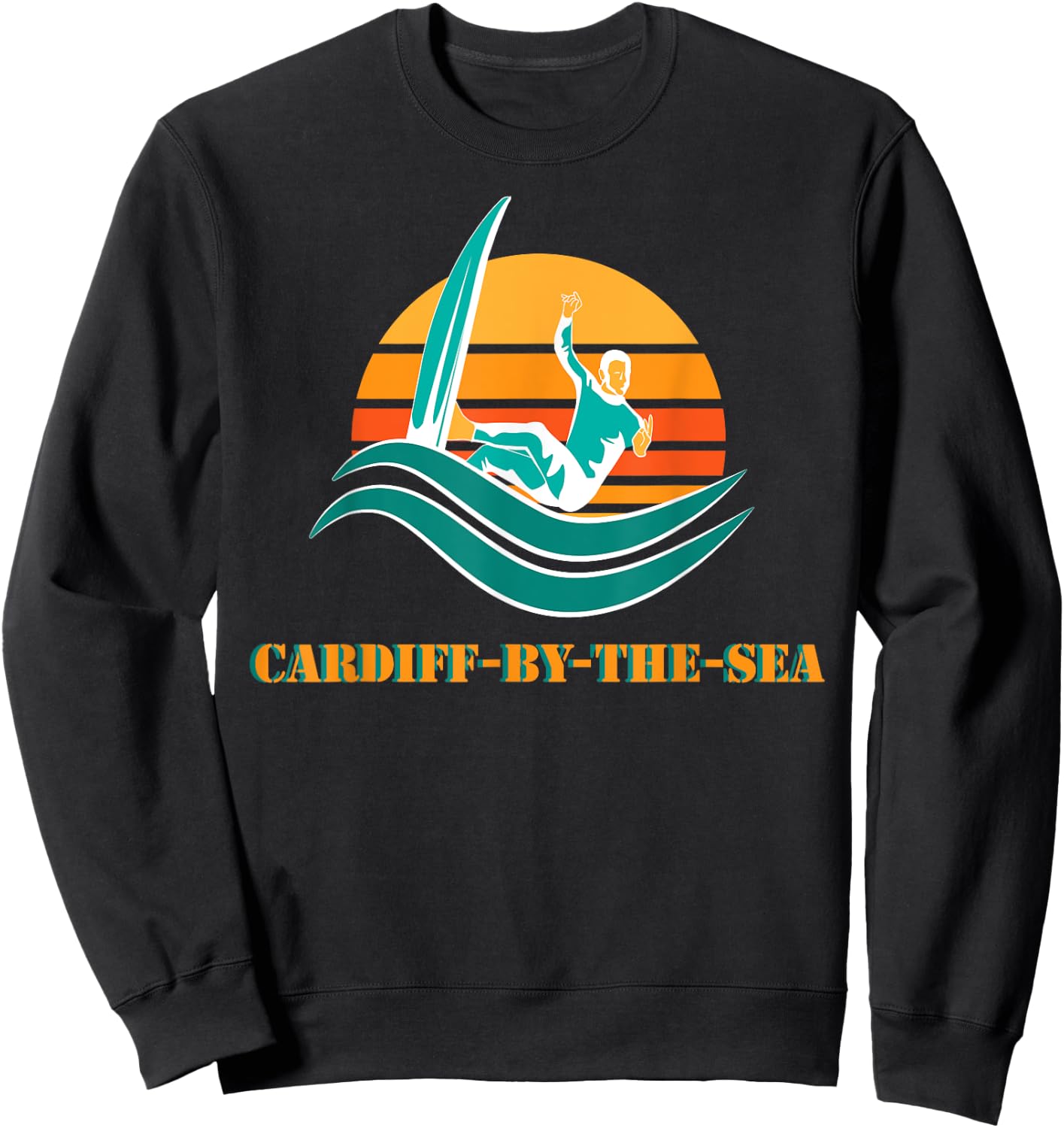 Cardiff by the Sea Souvenir California Men Women Sweatshirt - Sweatshirt | Black