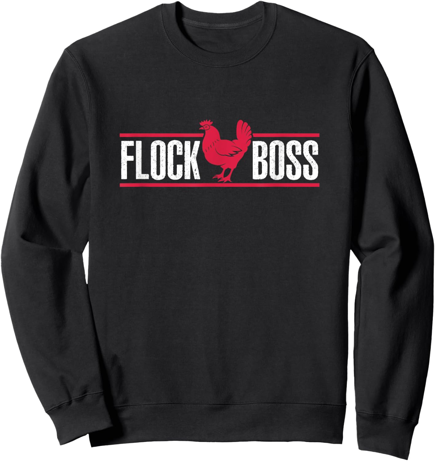 Flock Boss Chicken Farmer Farming Sweatshirt - Sweatshirt | Black