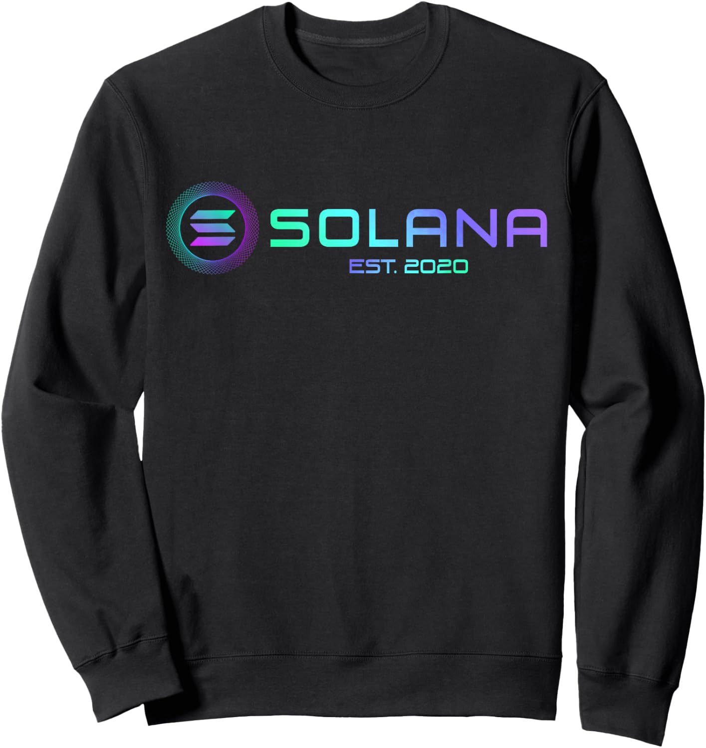 Solana SOL Coin Crypto Logo Blockchain | Solana Sweatshirt - Sweatshirt | Black