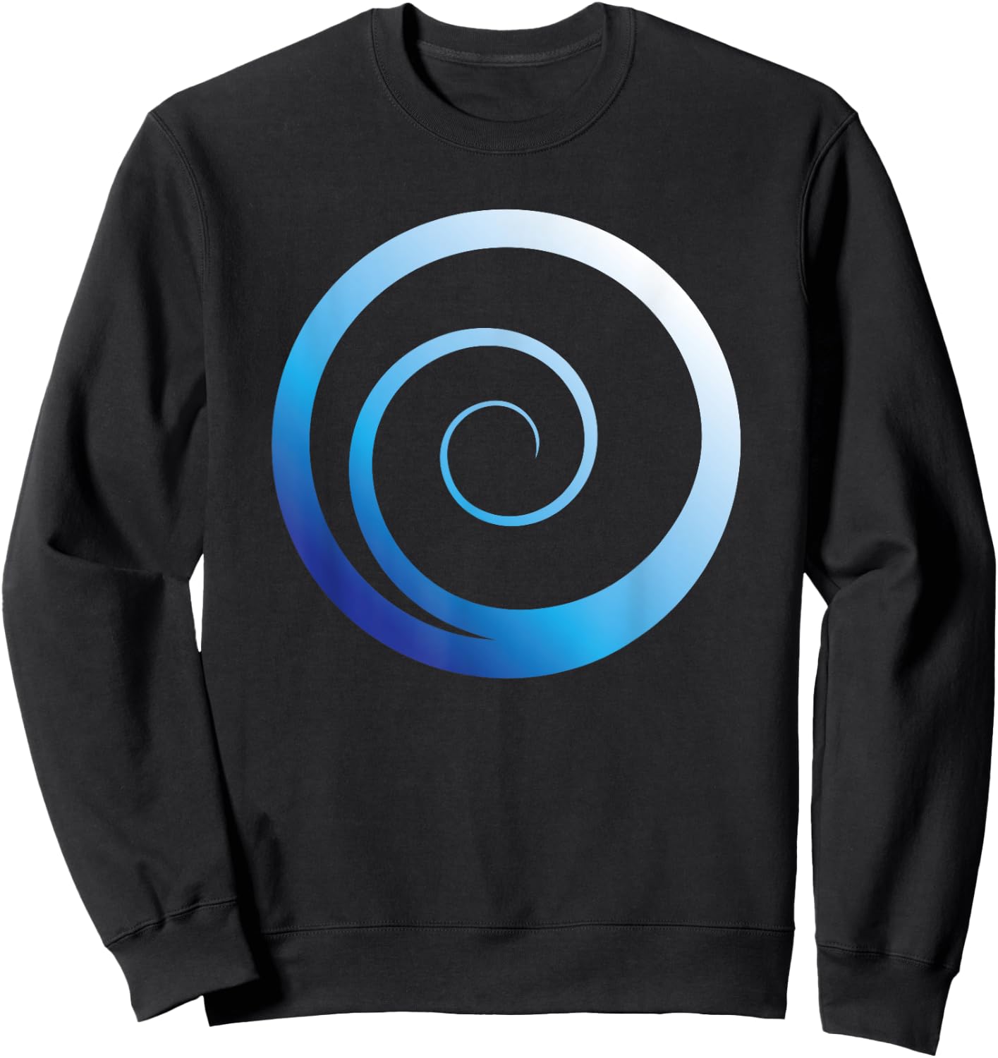 Maori Koru Spiral Ocean Wave New Zealand Symbolism Kiwi Surf Sweatshirt - Sweatshirt | Black