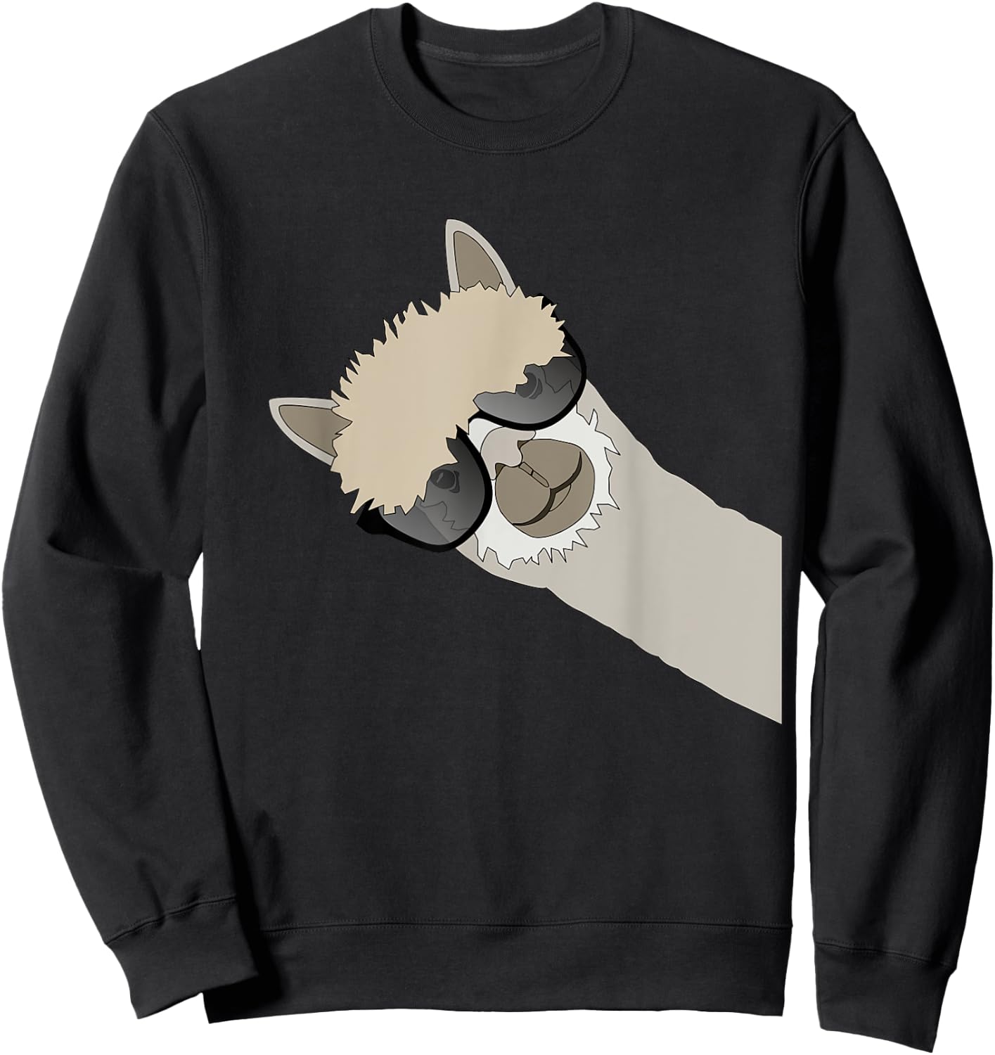 Alpaca Llama Gift Funny Cool Llama Deco Sweatshirt - Sweatshirt | Black