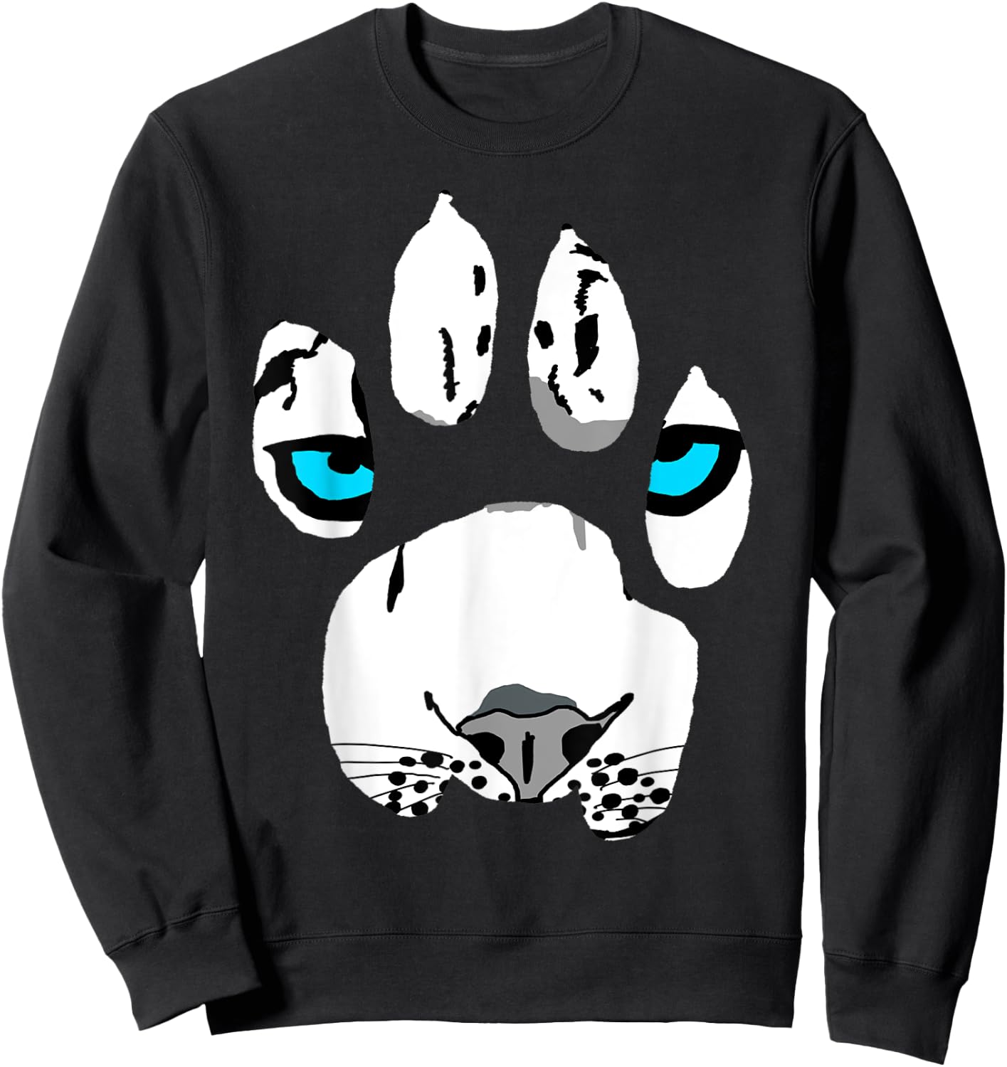 Snow Leopard Paw Claws Wildcat Feline Big Cat Tiger Women Kids Sweatshirt - Sweatshirt | Black