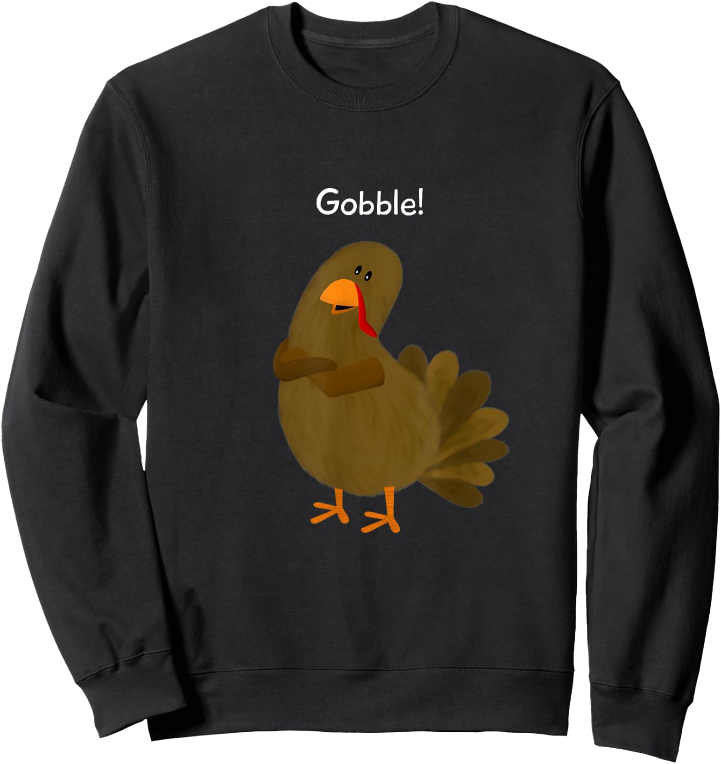Turkey - Gobble Gobble Sweatshirt - Sweatshirt | Black