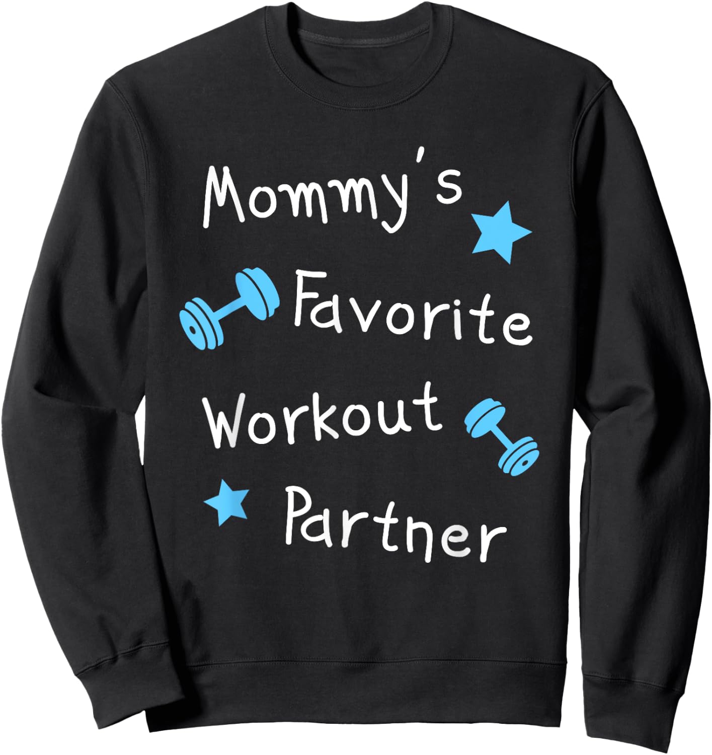 Mommy's Favorite Workout Partner – Kids Cute Fitness (Boys) Sweatshirt - Sweatshirt | Black