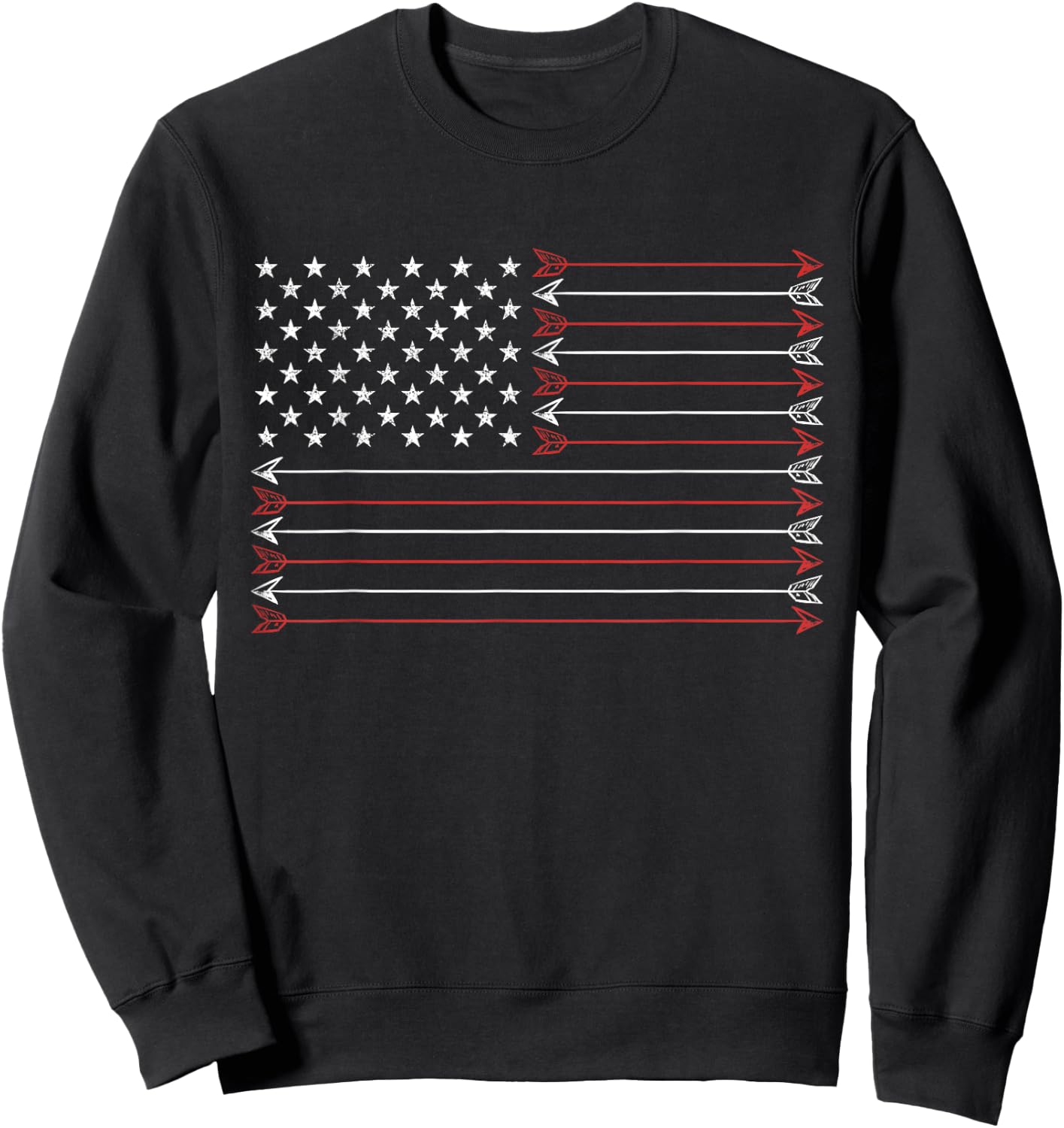 American Flag Arrows Bow Hunting Archery Gift Kids Men Sweatshirt - Sweatshirt | Black