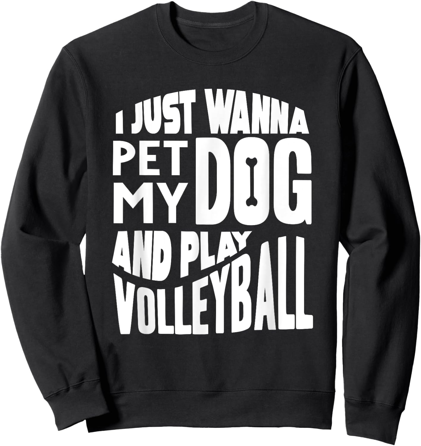 Volleyball Player Shirt Men Women Volleyball and Dog Lover Sweatshirt - Sweatshirt | Black