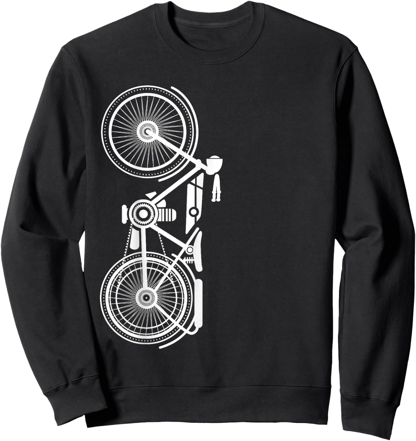 Vintage Motorcycle Unique Upright Design Riders Sweatshirt - Sweatshirt | Black