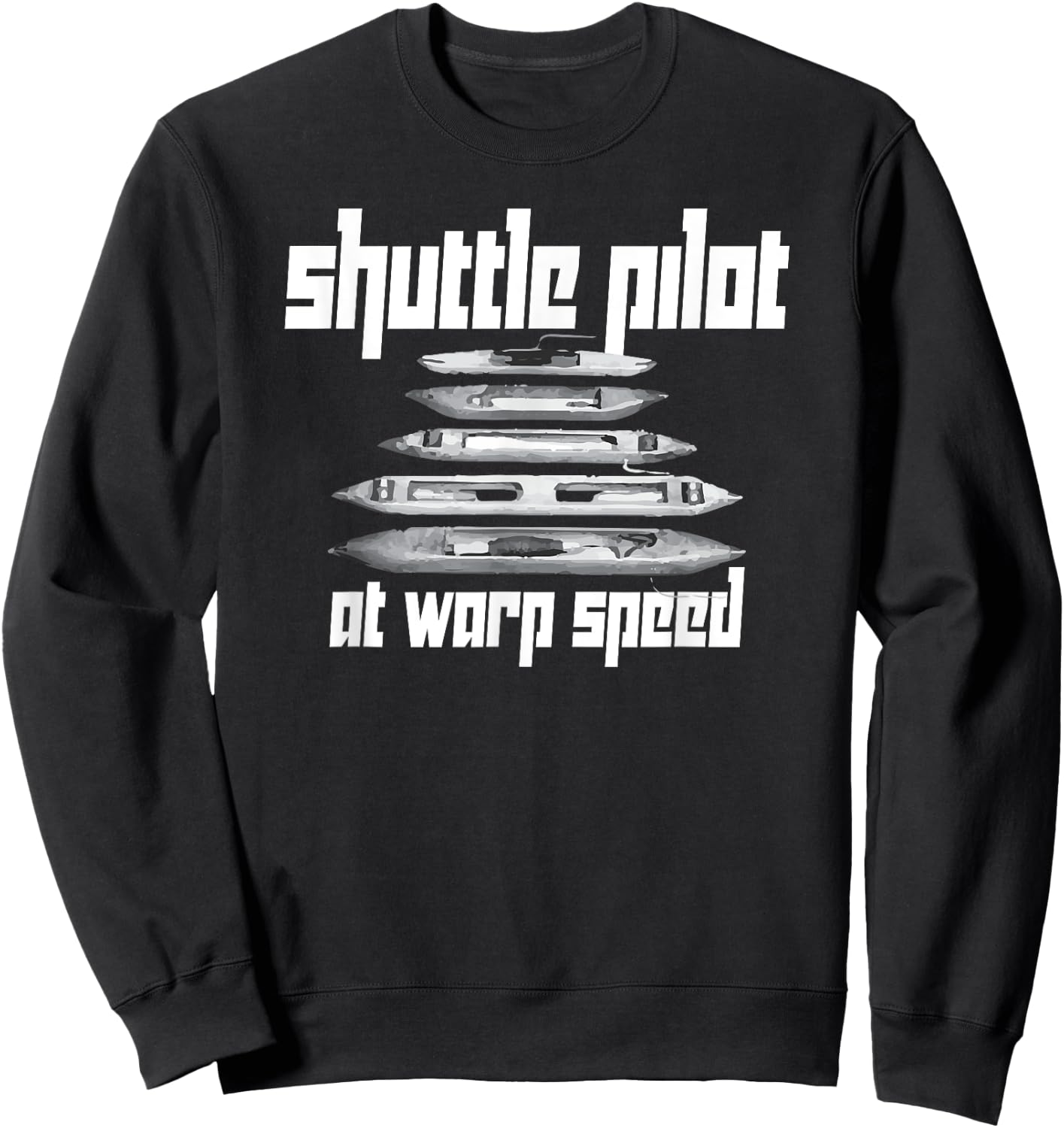 Hand Weaver weaving Shuttle Pilot at Warp Speed Sweatshirt - Sweatshirt | Black