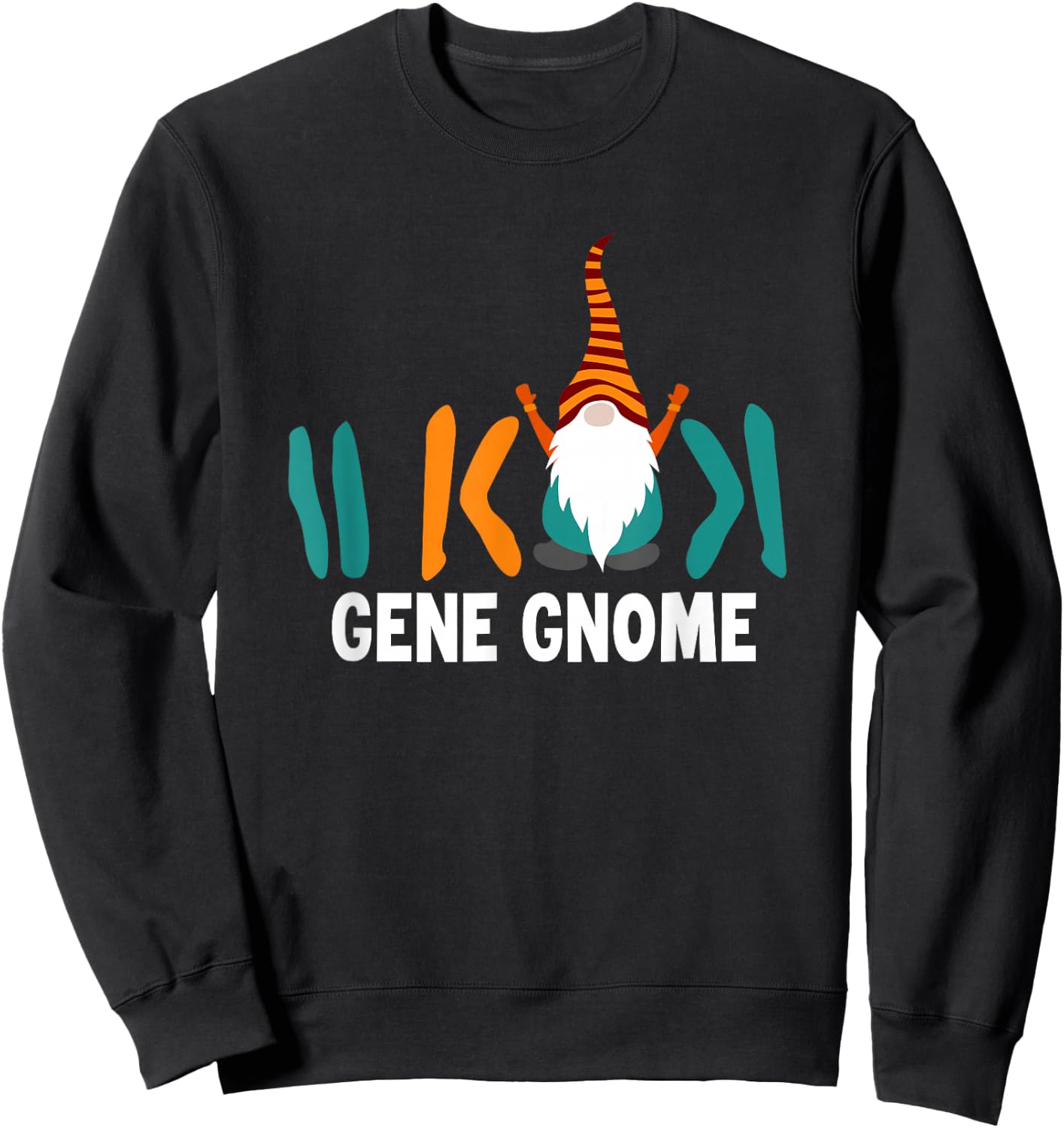 Science Funny Gene Gnome Sweatshirt - Sweatshirt | Black