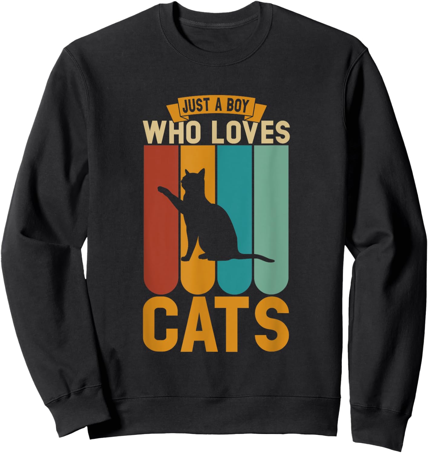 Just a boy who loves cats Sweatshirt - Sweatshirt | Black