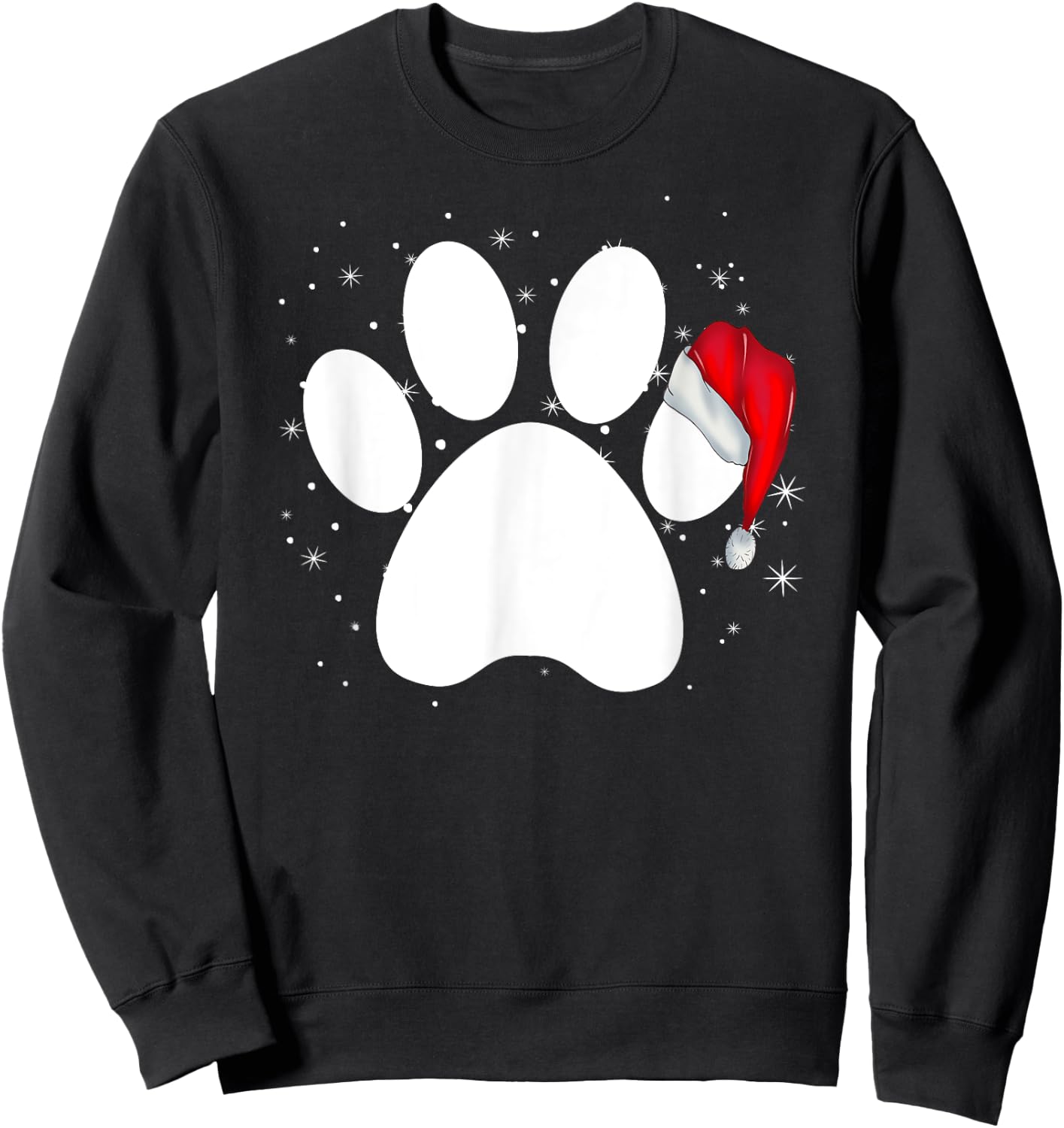 Paw Xmas Dog Christmas Funny Family Matching Outfits Dogs Women Kids Sweatshirt - Sweatshirt | Black