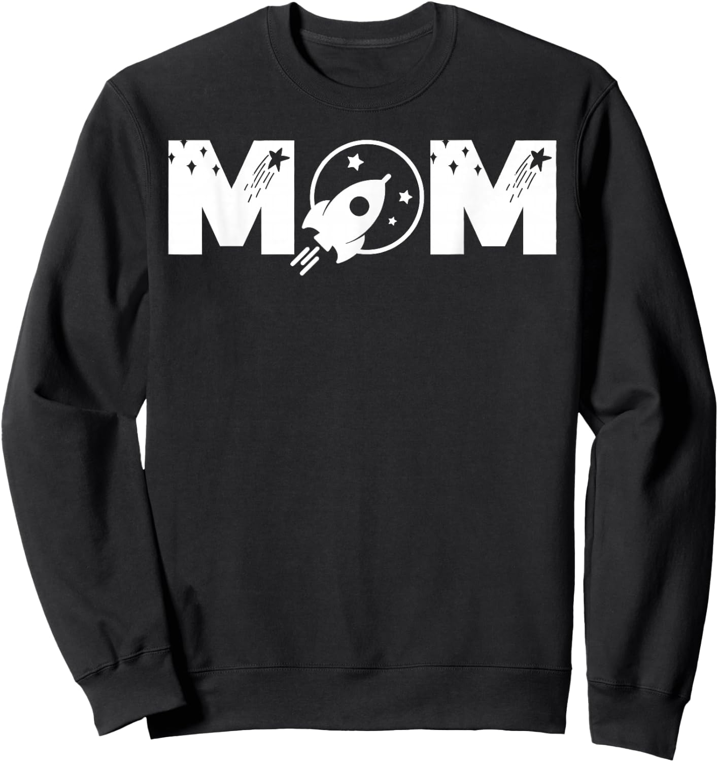 Funny Mum Space Astronaut Birthday Party Sweatshirt - Sweatshirt | Black