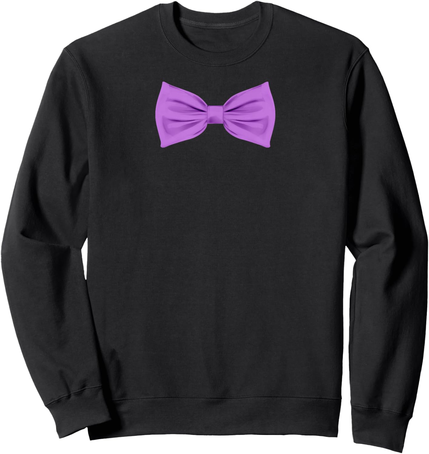 Purple Bow Tie Funny Wedding and Special Occasions Sweatshirt - Sweatshirt | Black