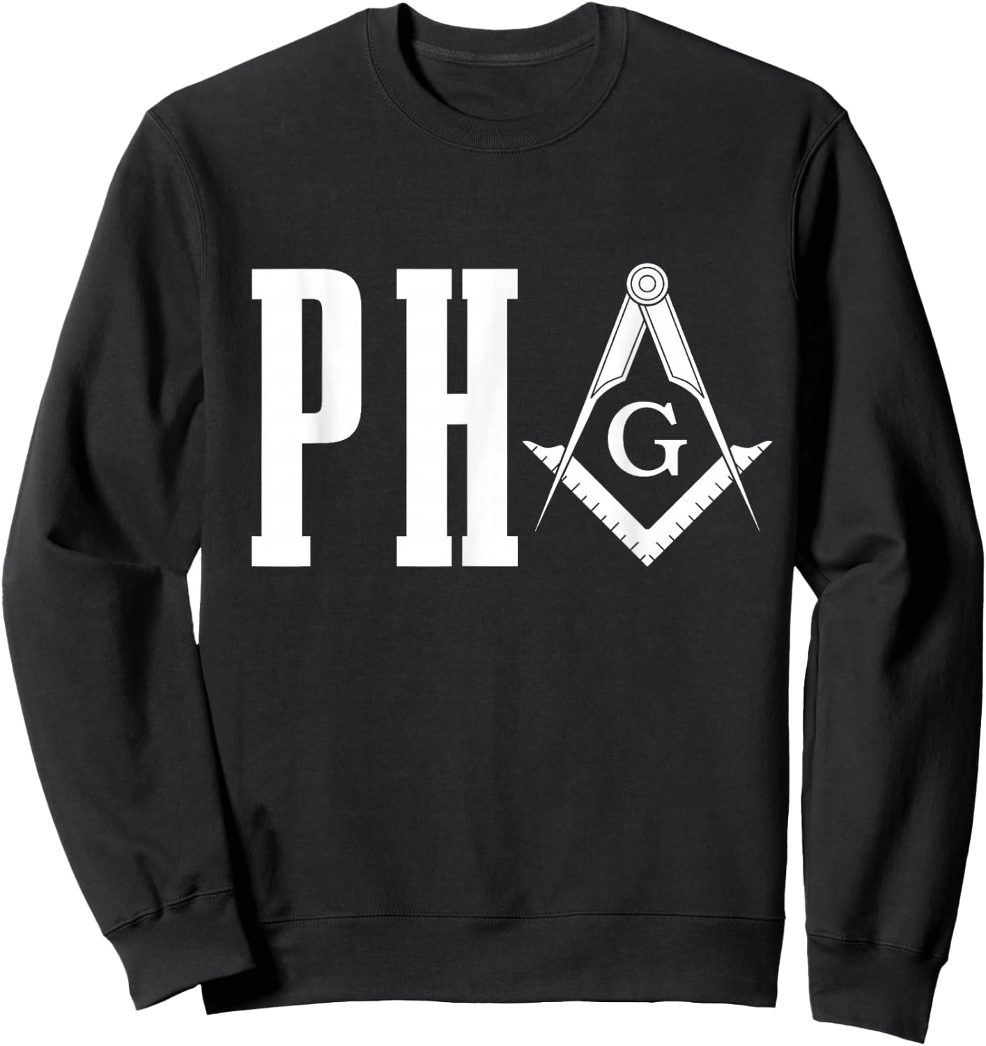 PHA Prince Hall Mason Mason Square & Compass Sweatshirt - Sweatshirt | Black