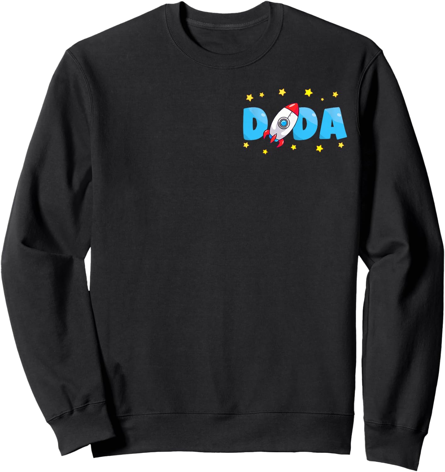 Dada of The Birthday Boy Funny Astronaut Family Matching Sweatshirt - Sweatshirt | Black