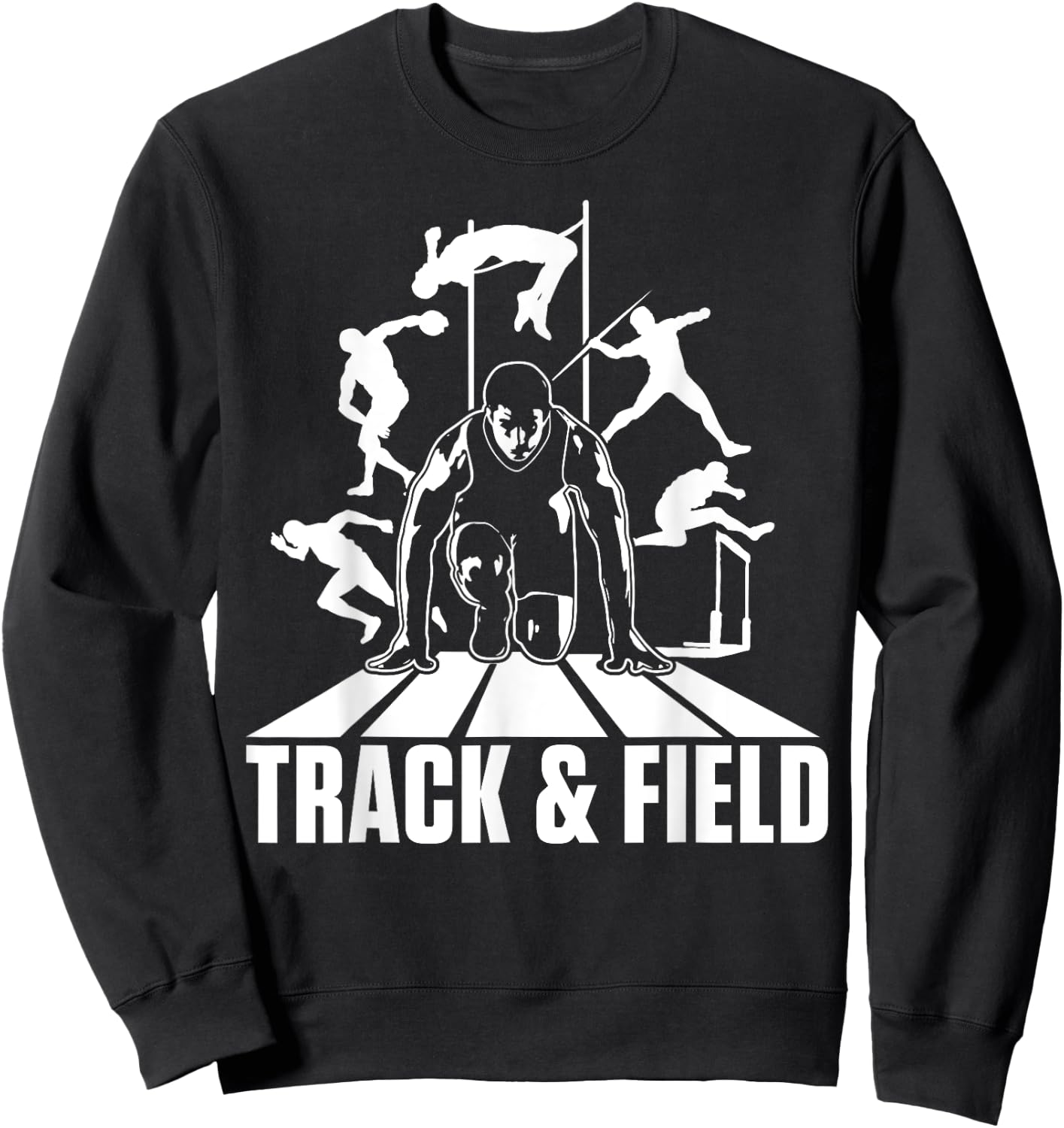 Cute Track And Field Athletics For Boys And Girls Sweatshirt - Sweatshirt | Black