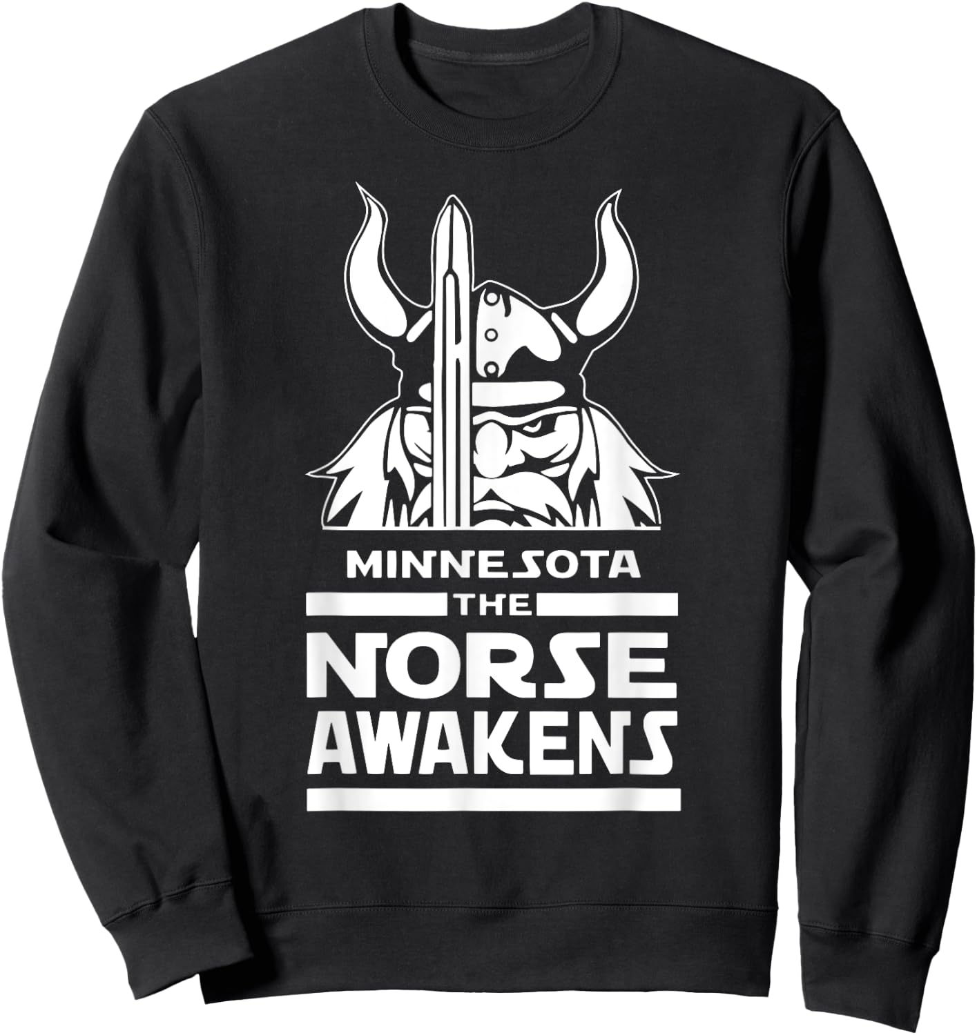 Tout Wear Minnesota: Minnesota Norse Viking - Black, Small - -Adults, Kids - Short Sleeve - - Classic Fit - Polyester 100% - Scandinavian Culture Sweatshirt - Sweatshirt | Black