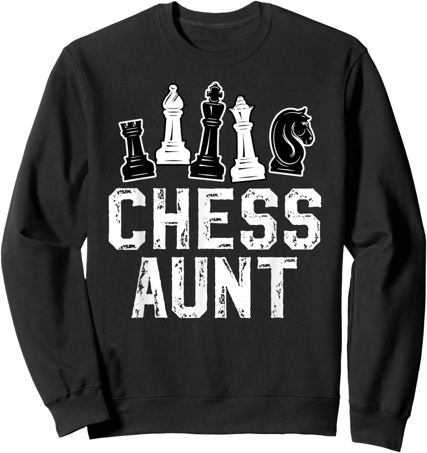 Chess Aunt of A Chess Player Aunt Chess Auntie Sweatshirt - Sweatshirt | Black