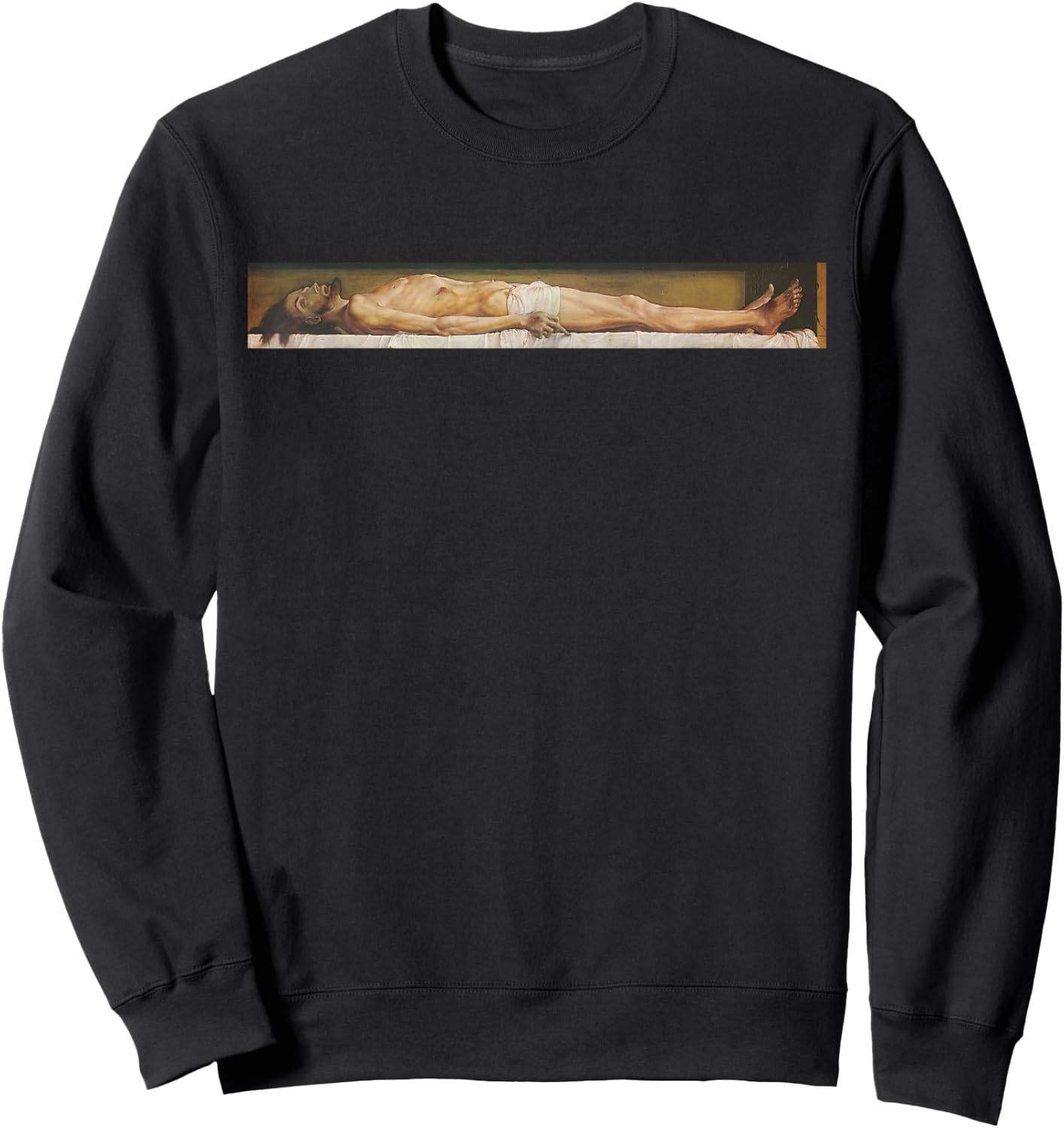 Body of the Dead Christ in the Tomb Hans Holbein Gothic Art Sweatshirt - Sweatshirt | Black
