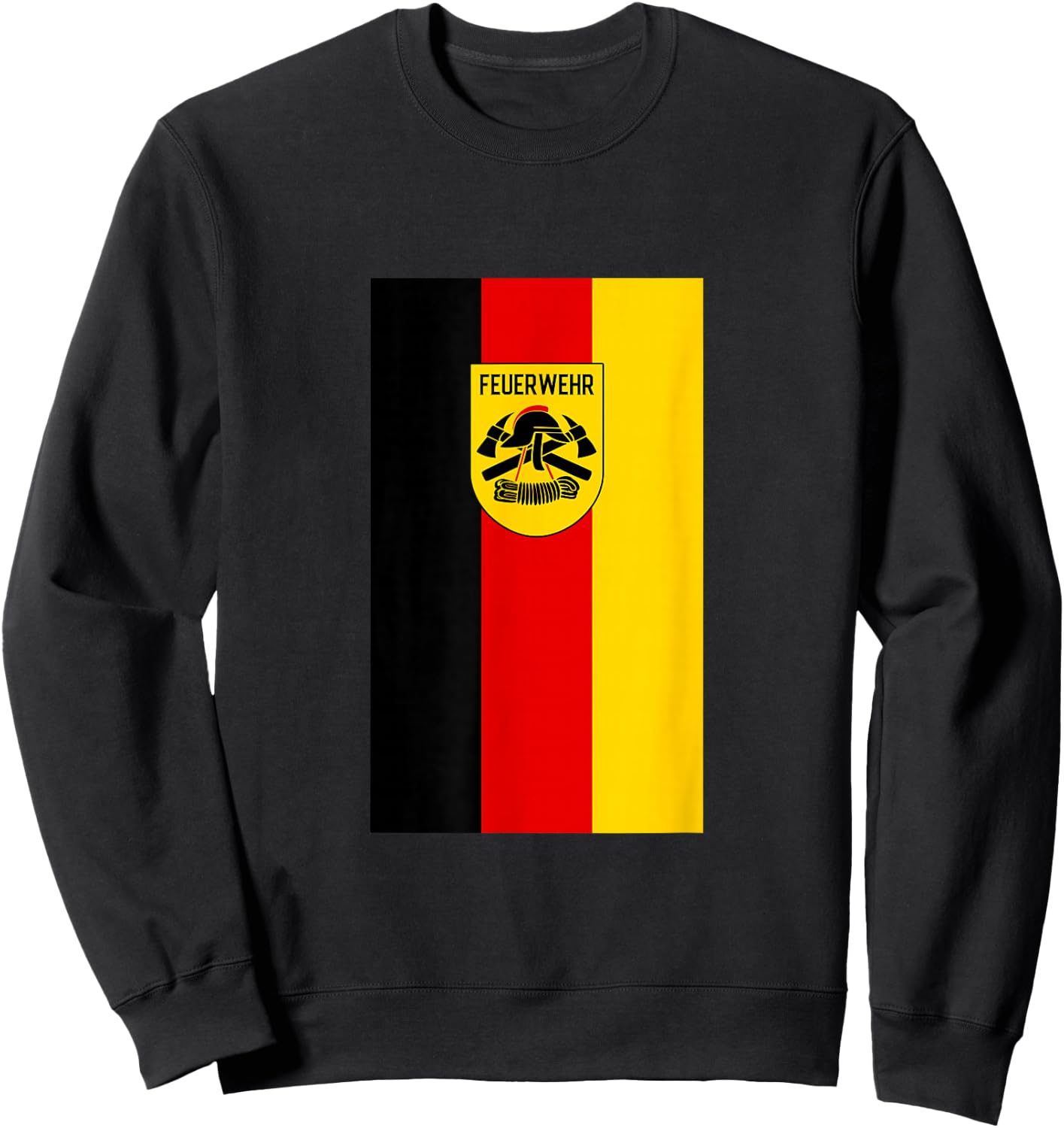 German Fire Rescue Department Fireman Uniform Flag Sweatshirt - Sweatshirt | Black