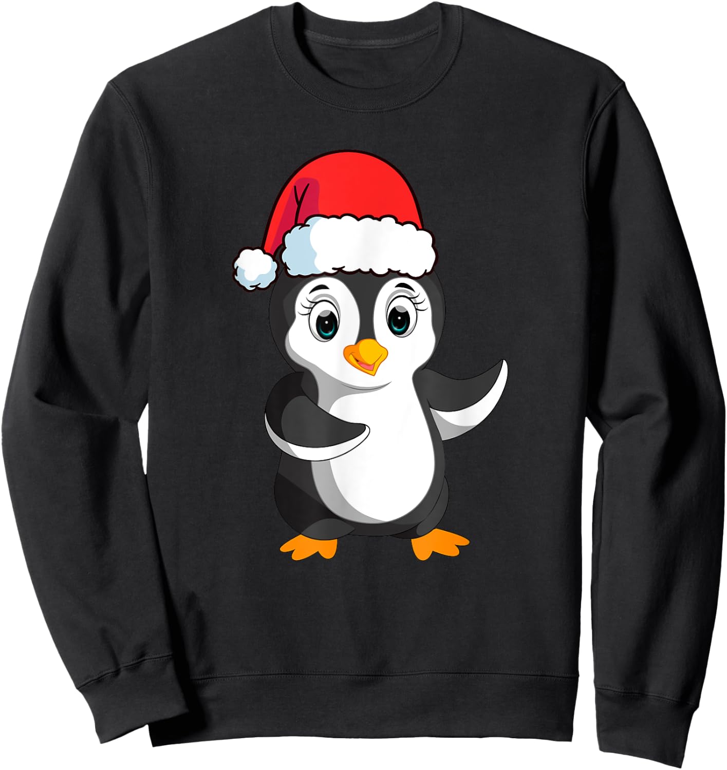 Christmas Penguin Shirt Kids Penguin Christmas Pajamas Women Sweatshirt - Sweatshirt | Black