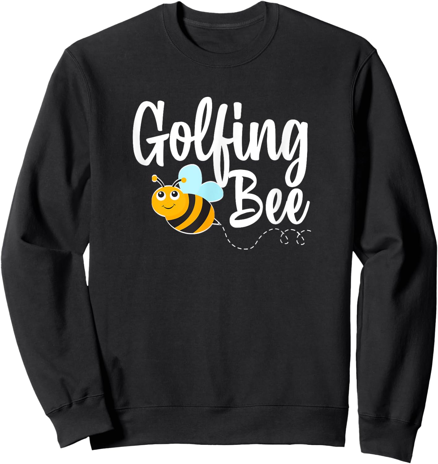 Golfing Bee Golf Player Funny Bumblebee Sweatshirt - Sweatshirt | Black