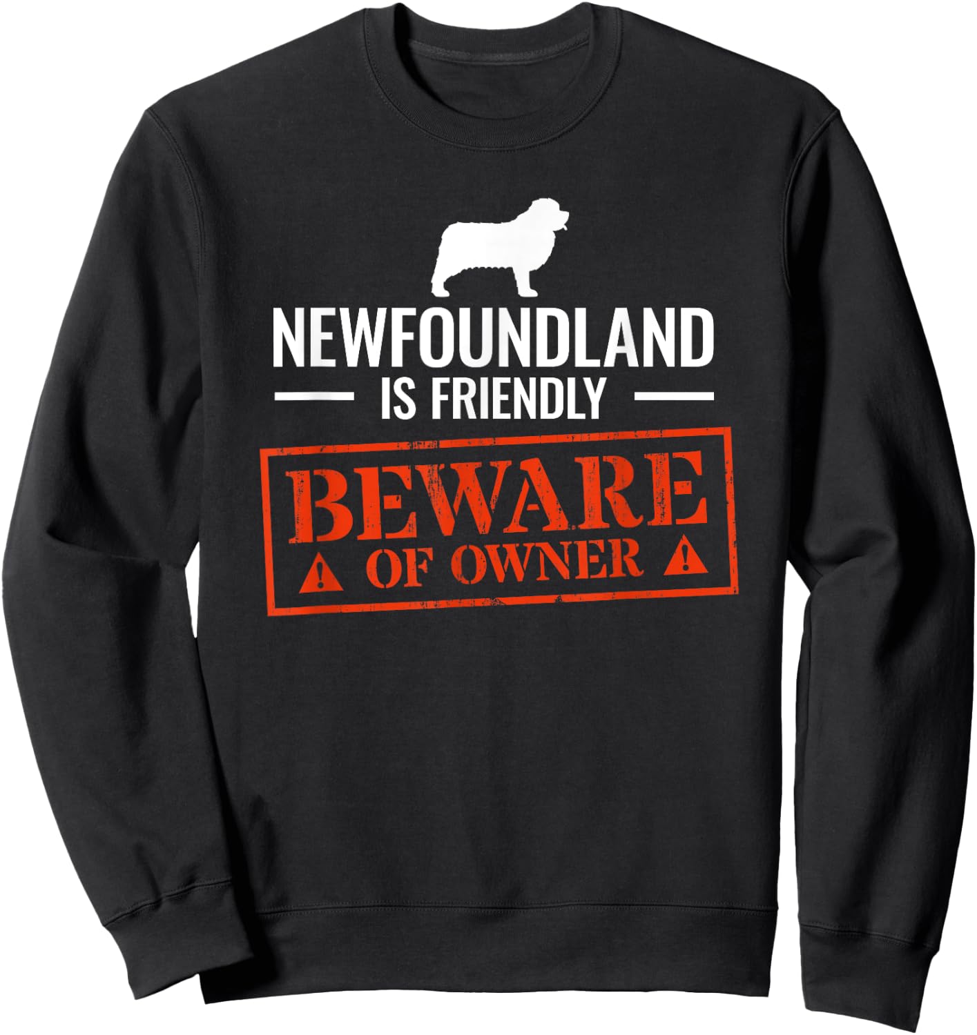 Funny Newfoundland Dog Owner Dog Lover Gift Women Sweatshirt - Sweatshirt | Black