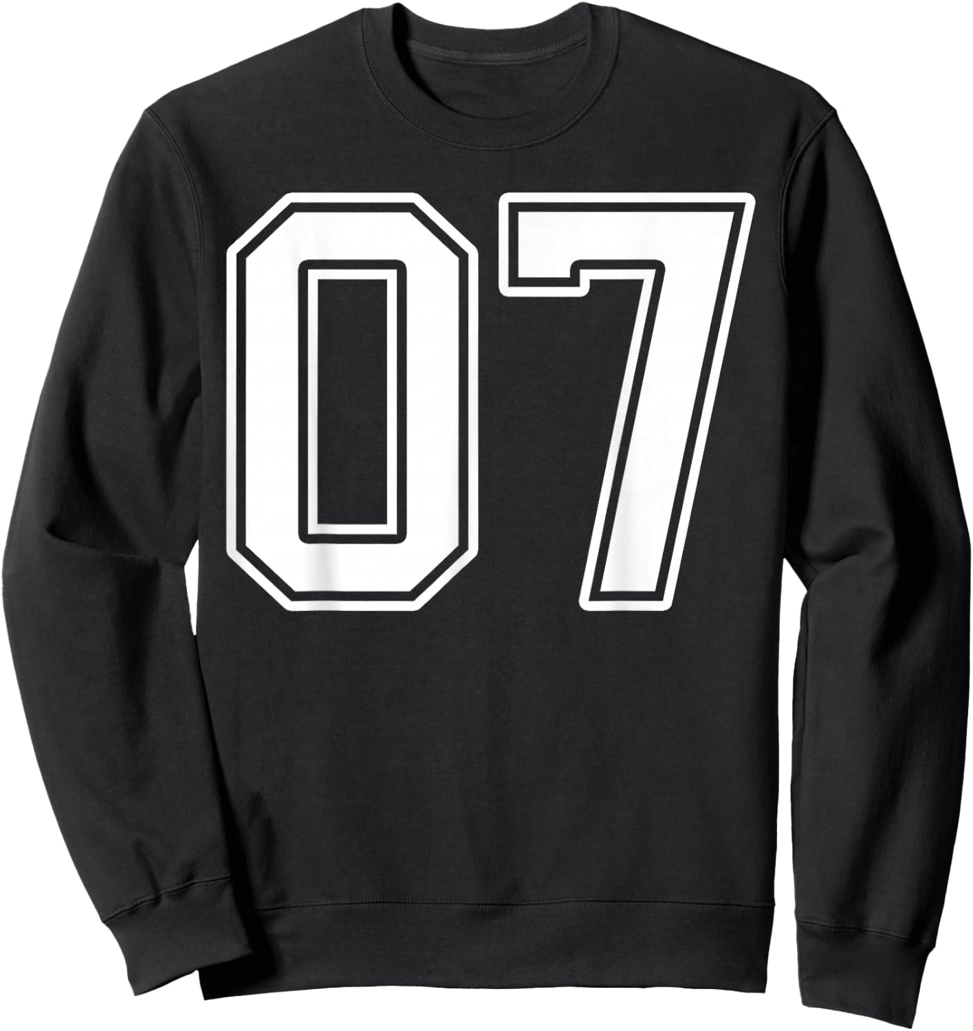 Number 7 Fan Player Jersey Style #07 Men Women Kids Sweatshirt - Sweatshirt | Black