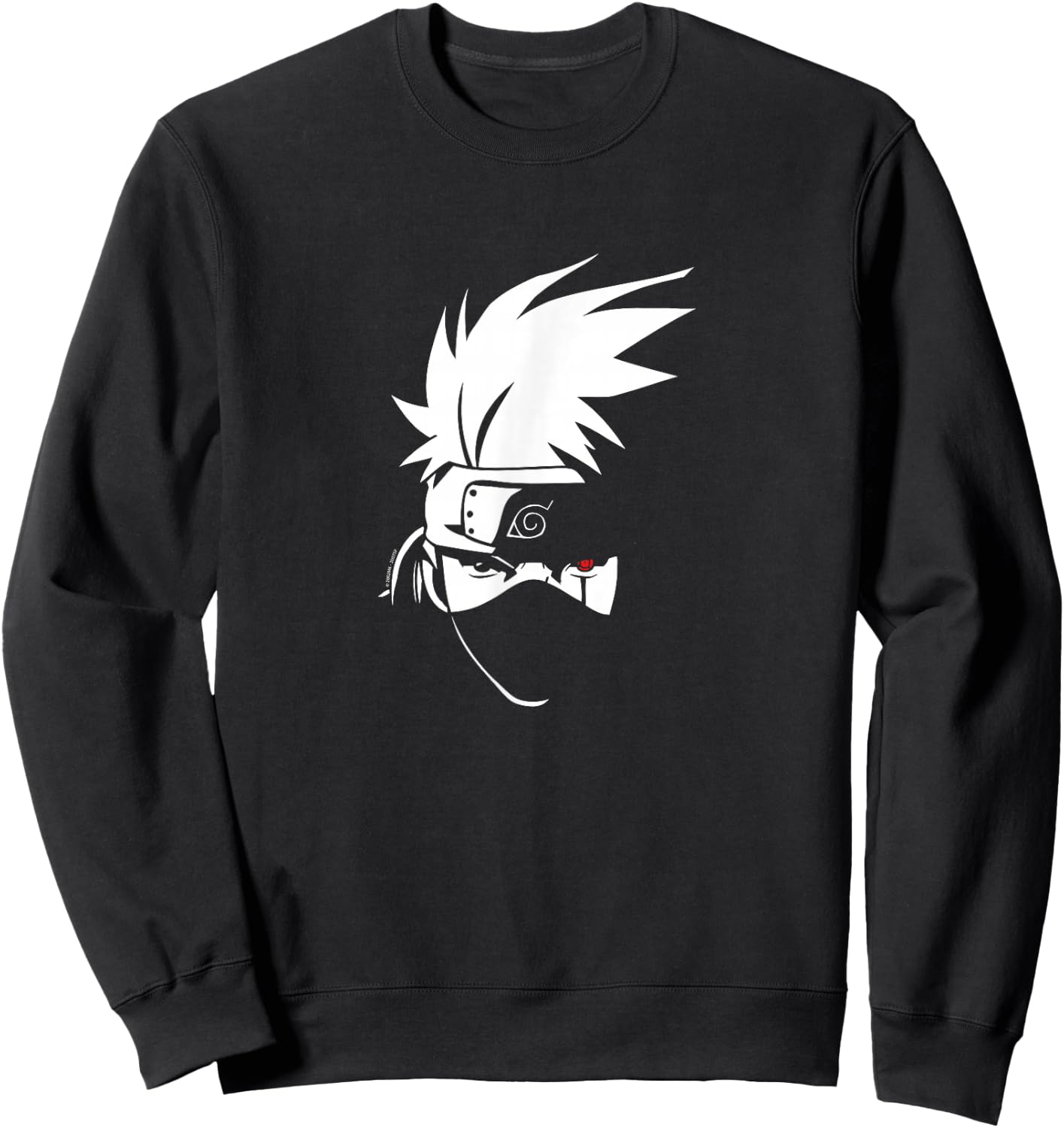 Naruto Shippuden Kakashi Head Anime Sweatshirt - Sweatshirt | Black
