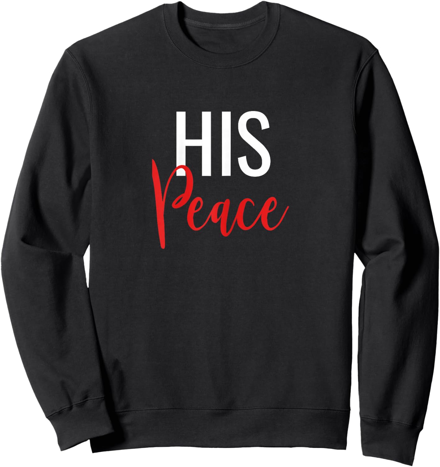 Her Rock His Peace Matching Couples Sweatshirt - Sweatshirt | Black