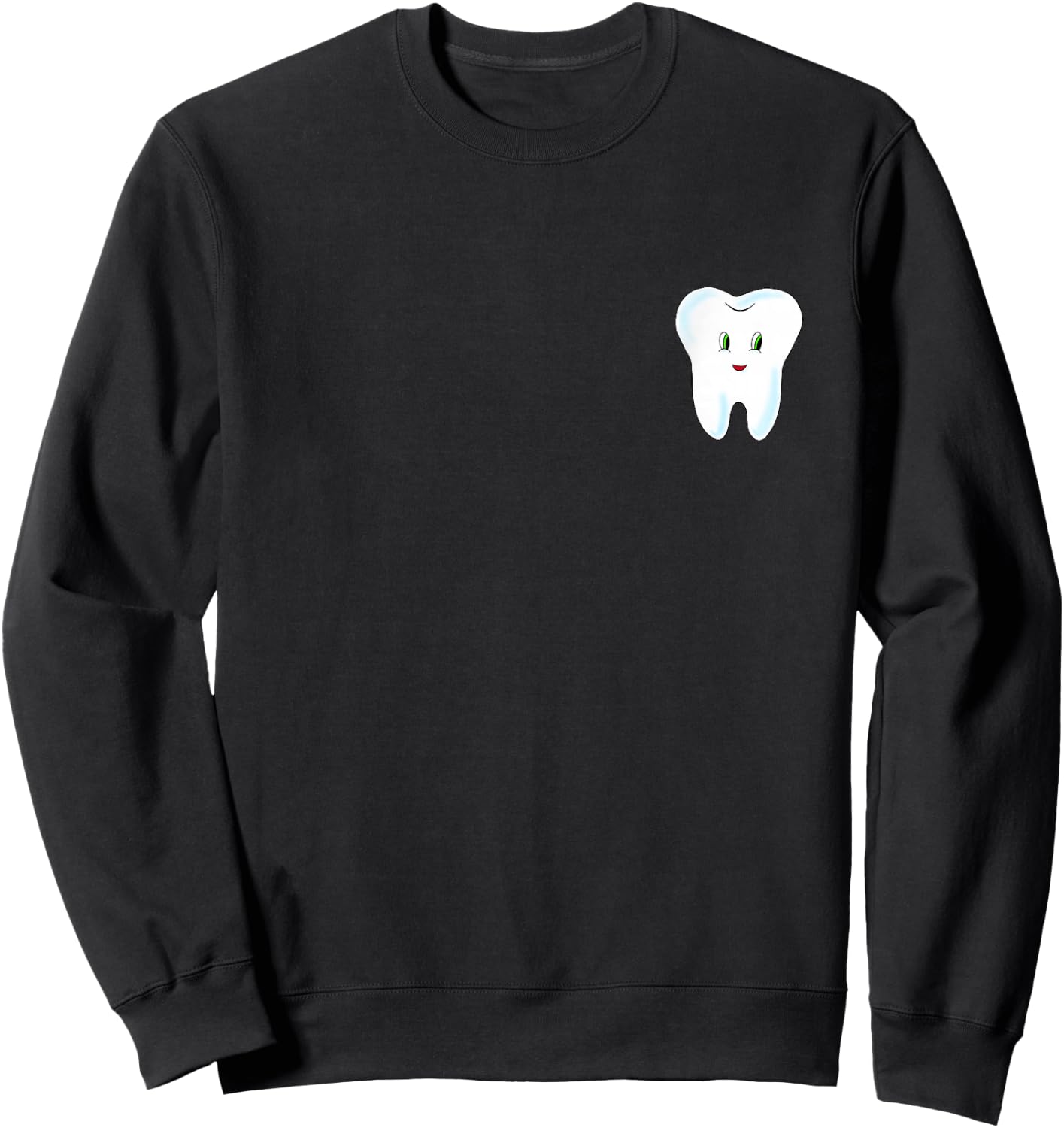 Small Tooth Cartoon Sweatshirt - Sweatshirt | Black
