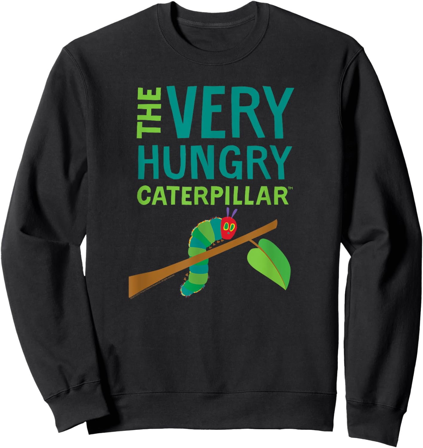 Eric Carle The Very Hungry Caterpillar Children's Book Sweatshirt - Sweatshirt | Black