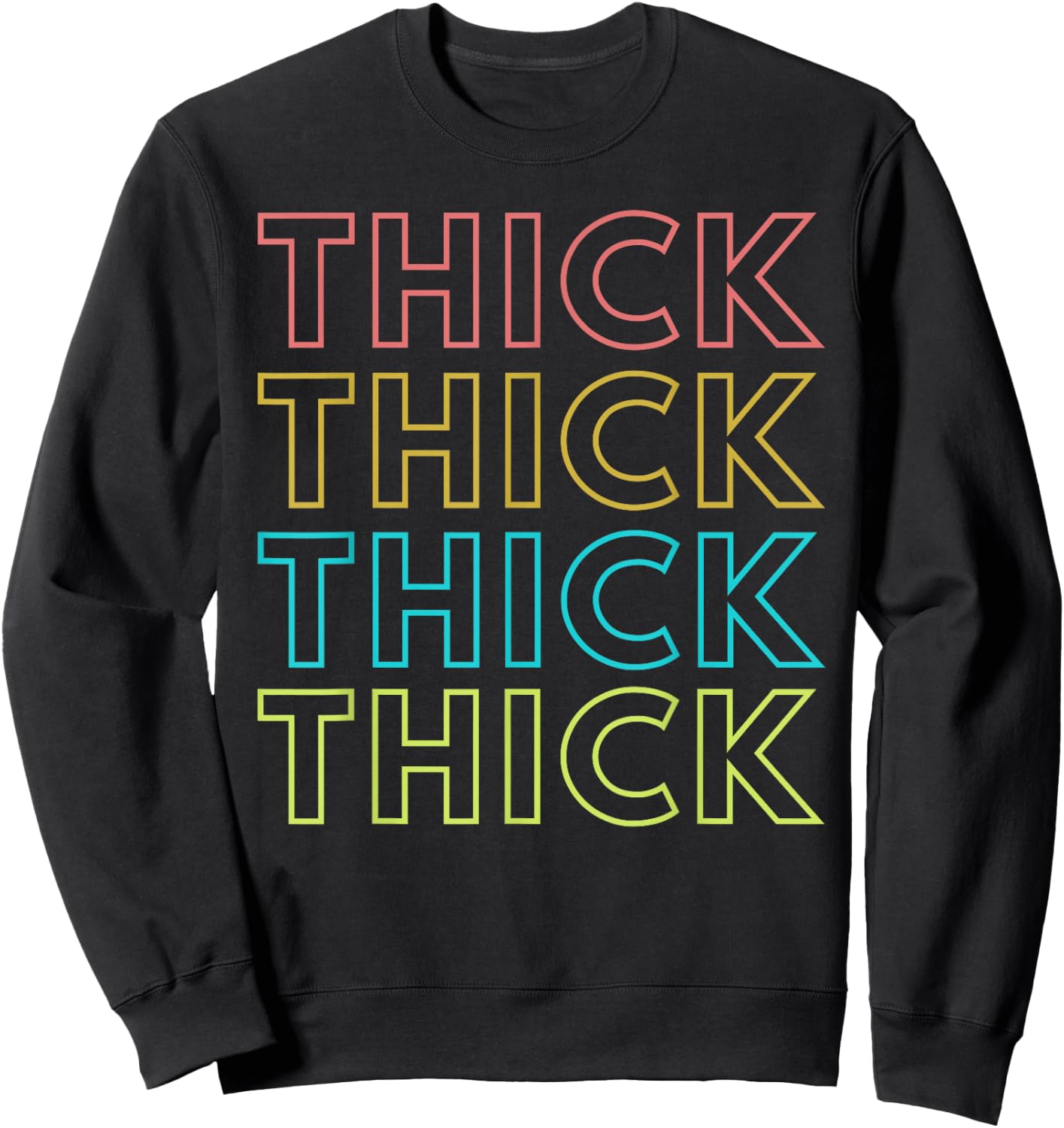 Thick Plus size women Funny Motivational Fitness Workout Sweatshirt - Sweatshirt | Black
