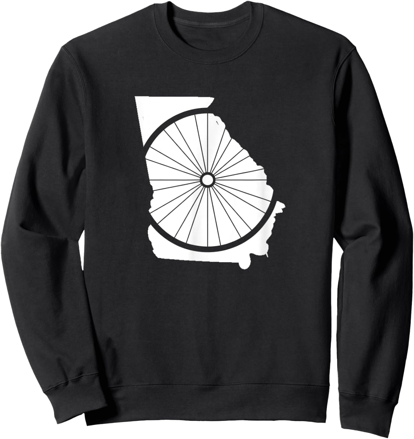 Georgia Bicycle Shirt, GA Biking Gear, GA Cycling Sweatshirt - Sweatshirt | Black