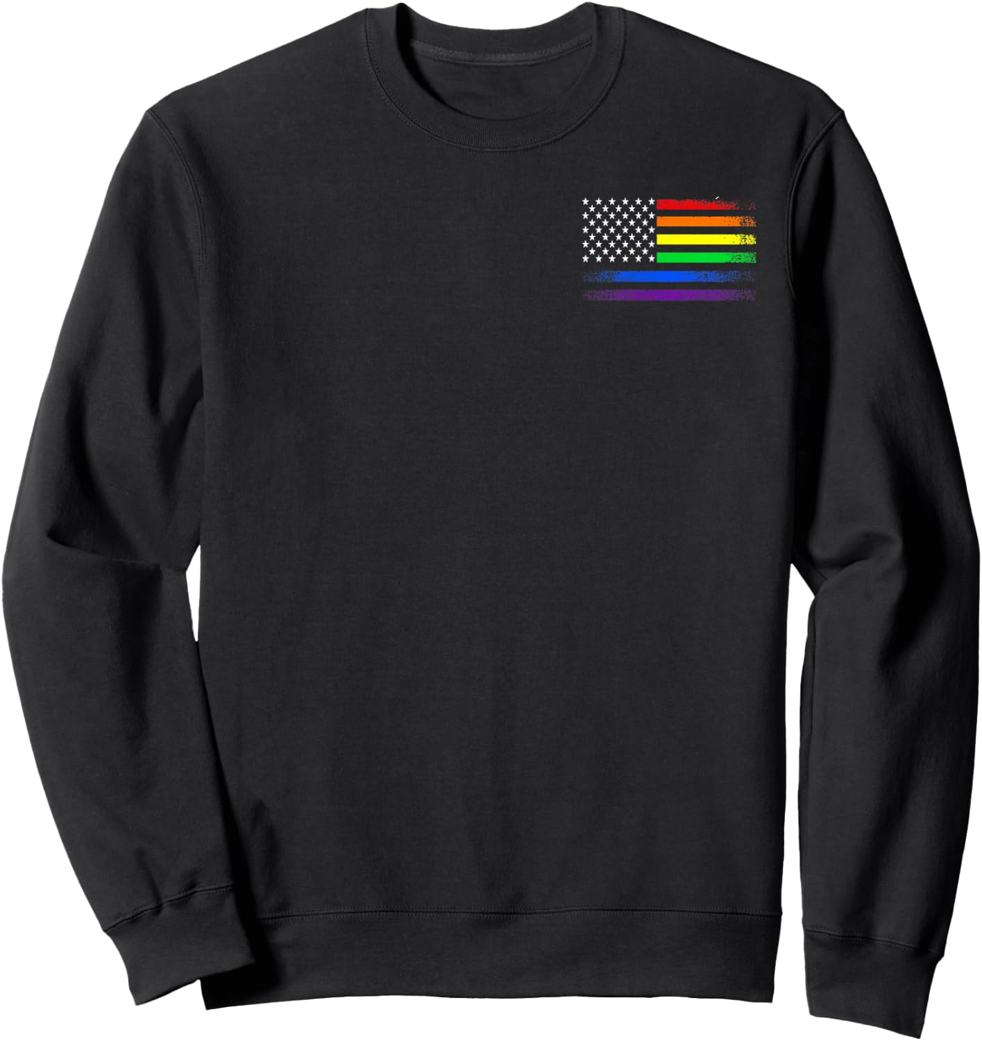 2 Sided LGBTQ Pride Flag We The People 250 Years of No Kings Sweatshirt - Sweatshirt | Black