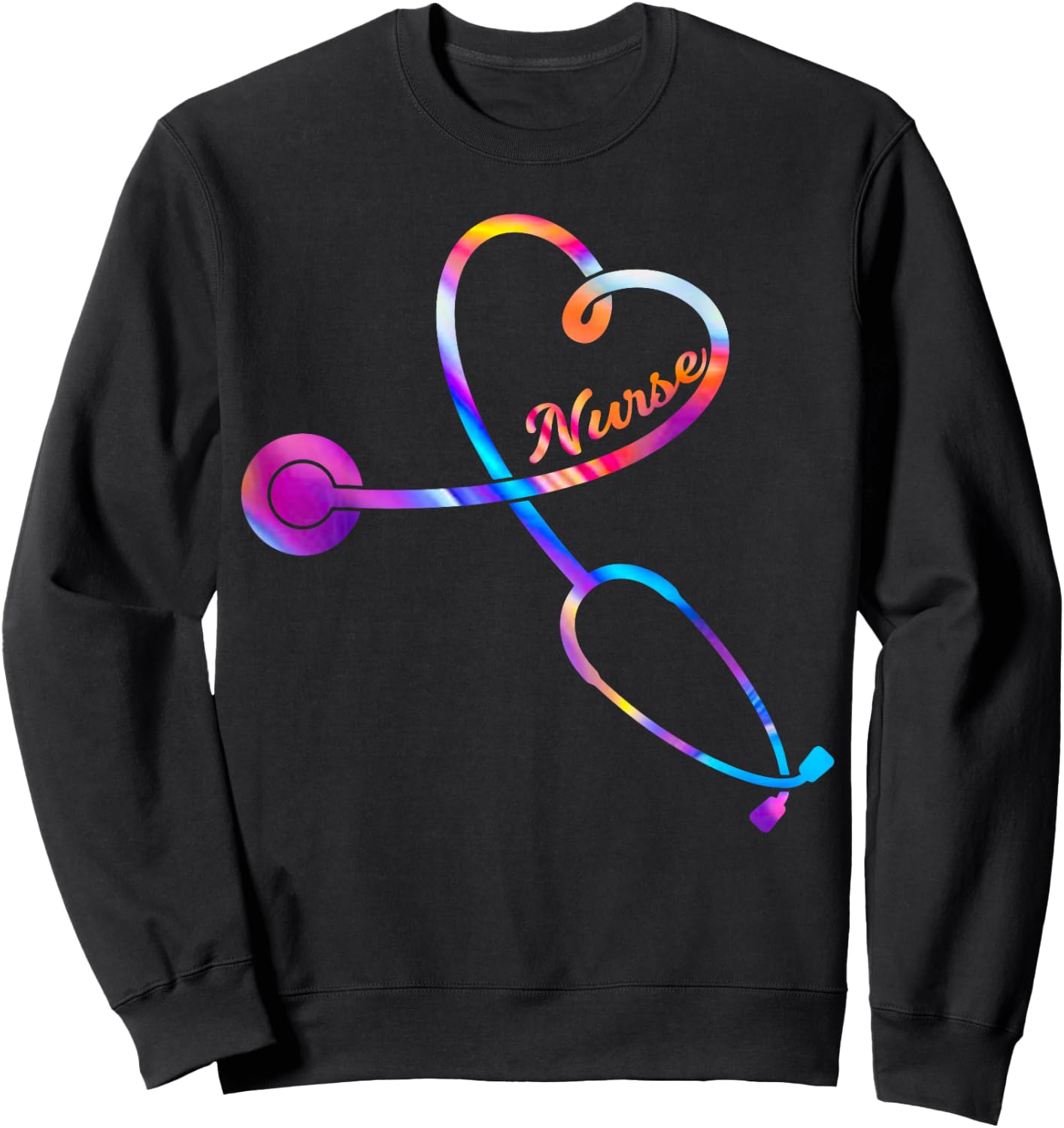 Nurse Stethoscope Heartbeat EKG Nursing Student Graduation Sweatshirt - Sweatshirt | Black
