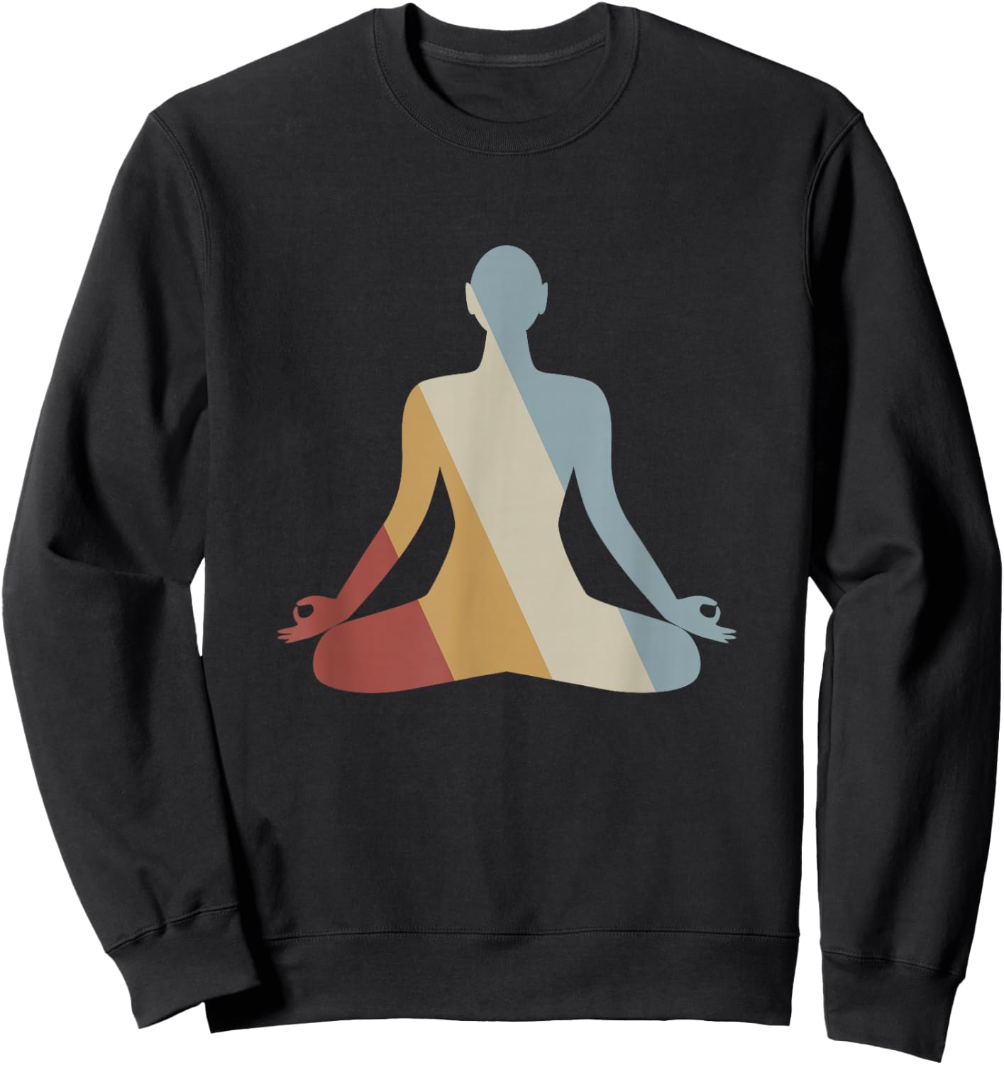 Yoga Retro Style Vintage Sweatshirt - Sweatshirt | Black