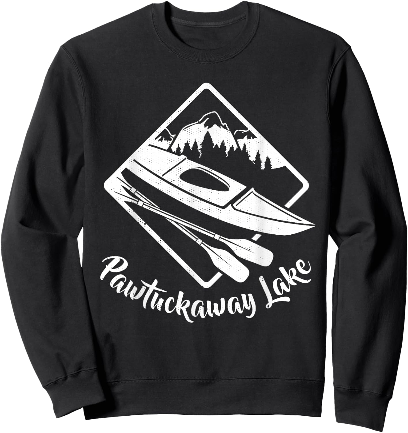 Pawtuckaway Lake Kayak Kayaking Boating Camping Rafting Sweatshirt - Sweatshirt | Black