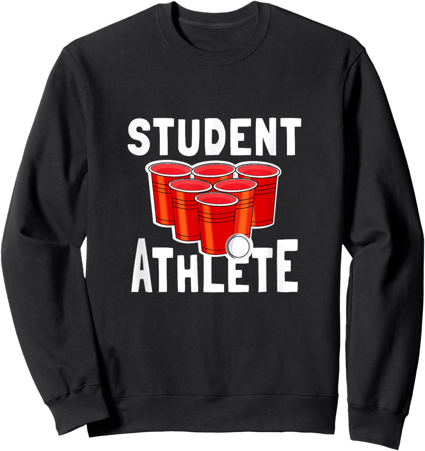 Beer Pong Student Athlete Sweatshirt - Sweatshirt | Black