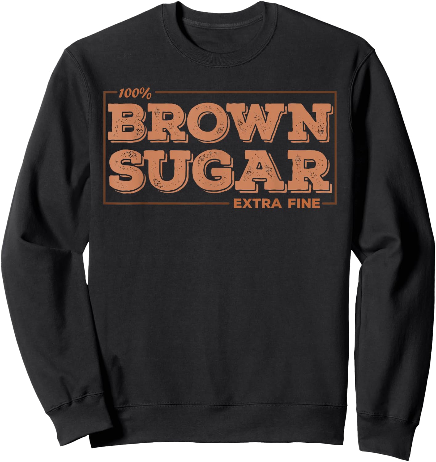 Brown Sugar 100% Extra Fine Black Afro Queen Sweatshirt - Sweatshirt | Black