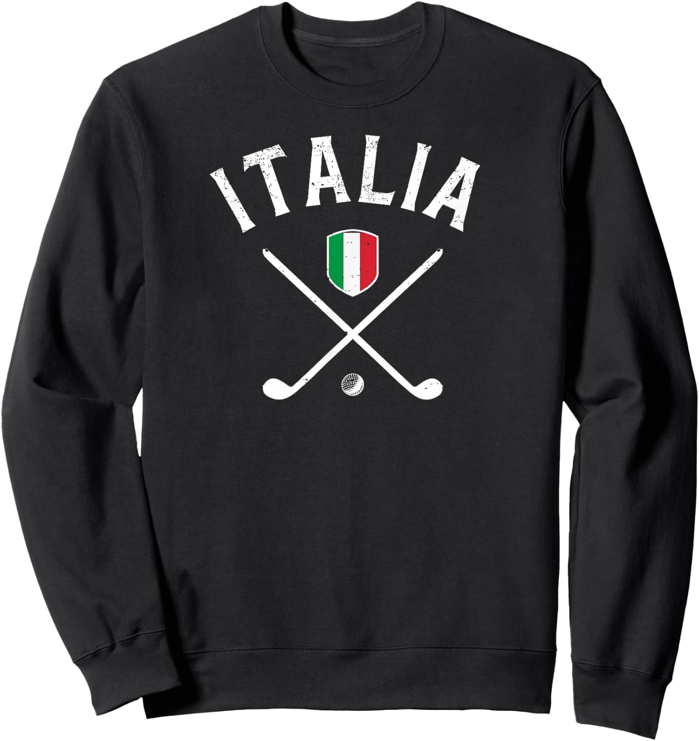 Italy Golf - Italian Flag Golf Sweatshirt - Sweatshirt | Black